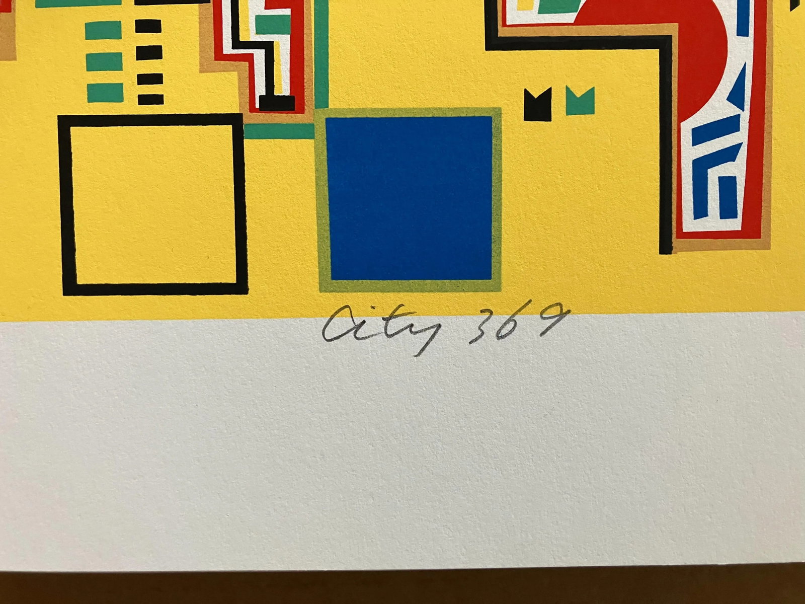 Risaburo Kimura Abstract Geometric Serigraph - City 369 - Signed, Numbered - 5