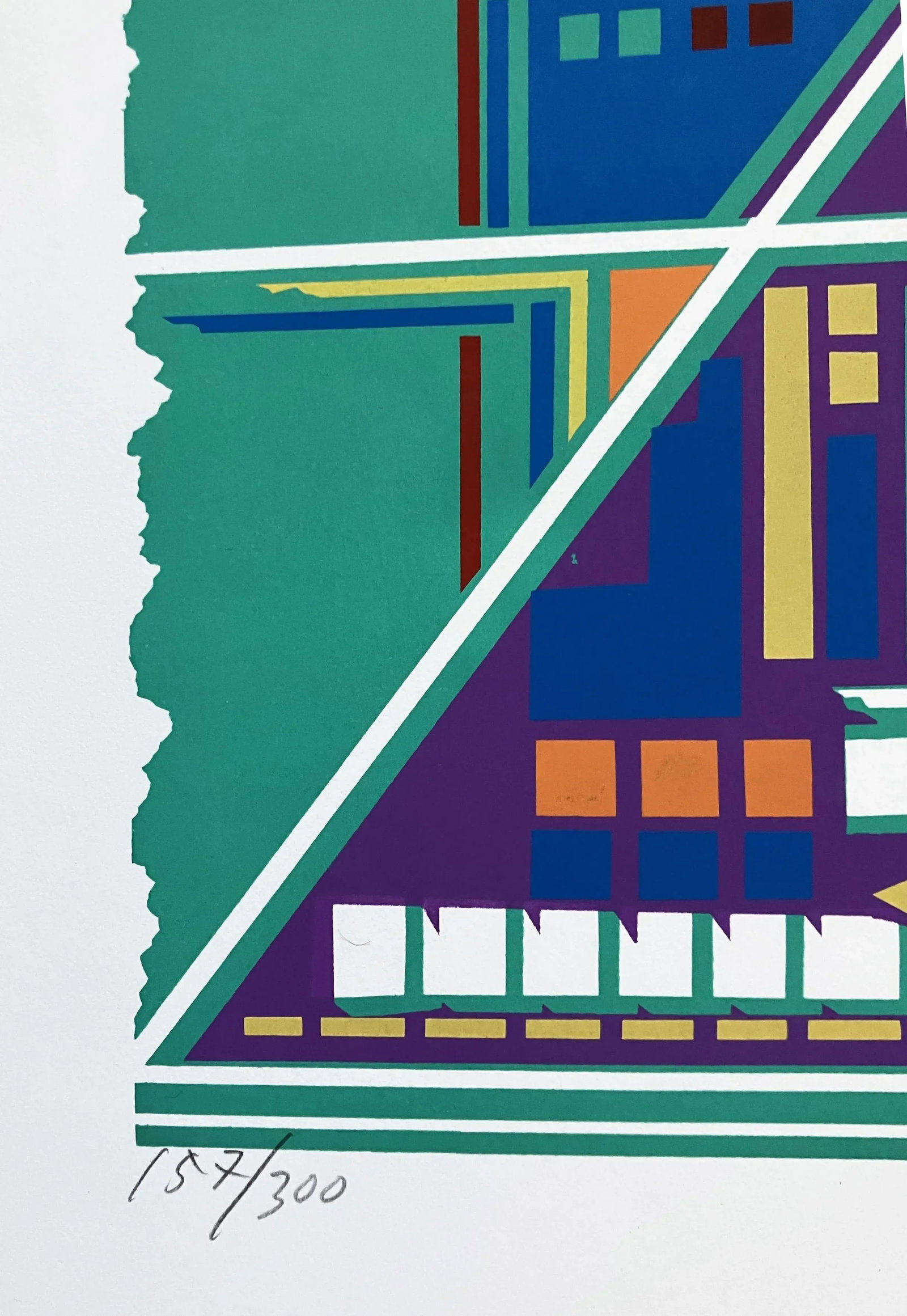 Risaburo Kimura Abstract Geometric Serigraph - City 368 - Signed, Numbered - 3