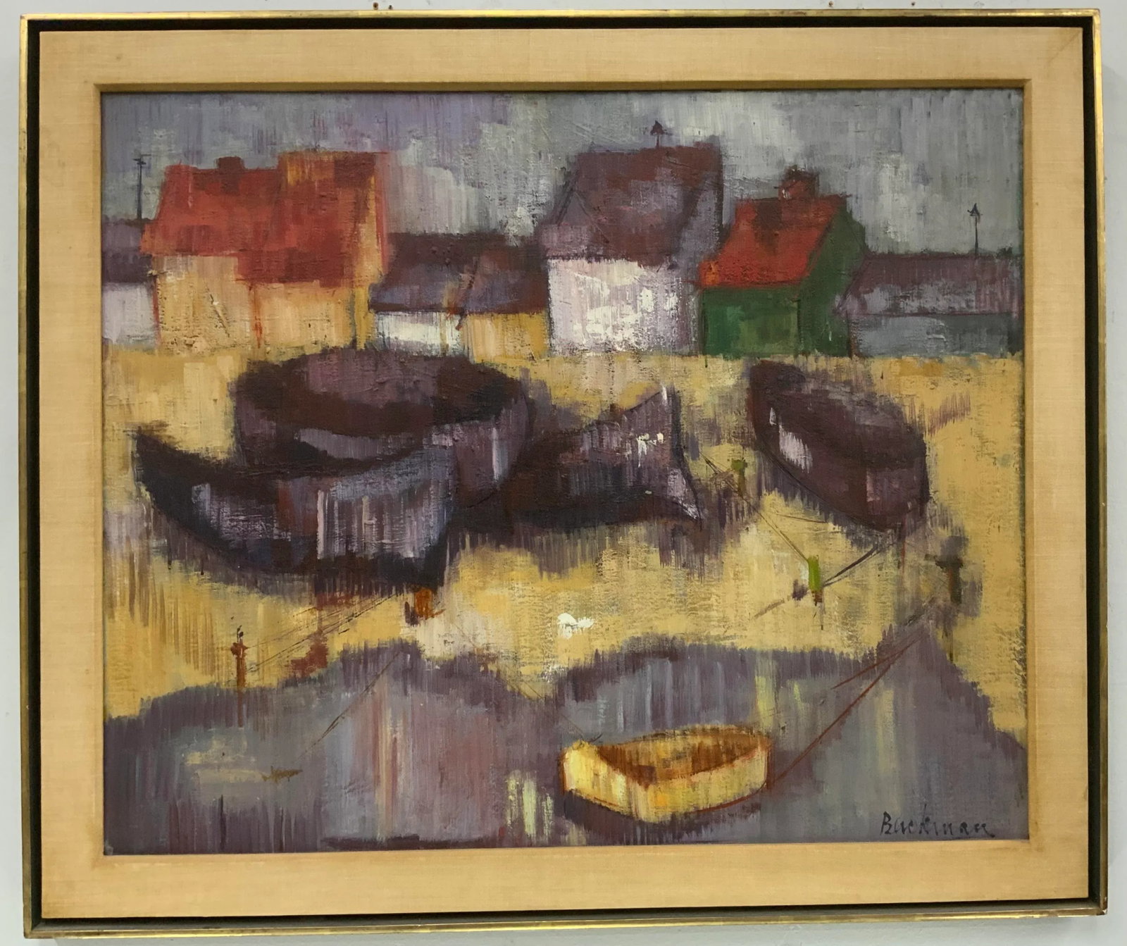 1960s Vintage Oil on Canvas Abstract Landscape - 13