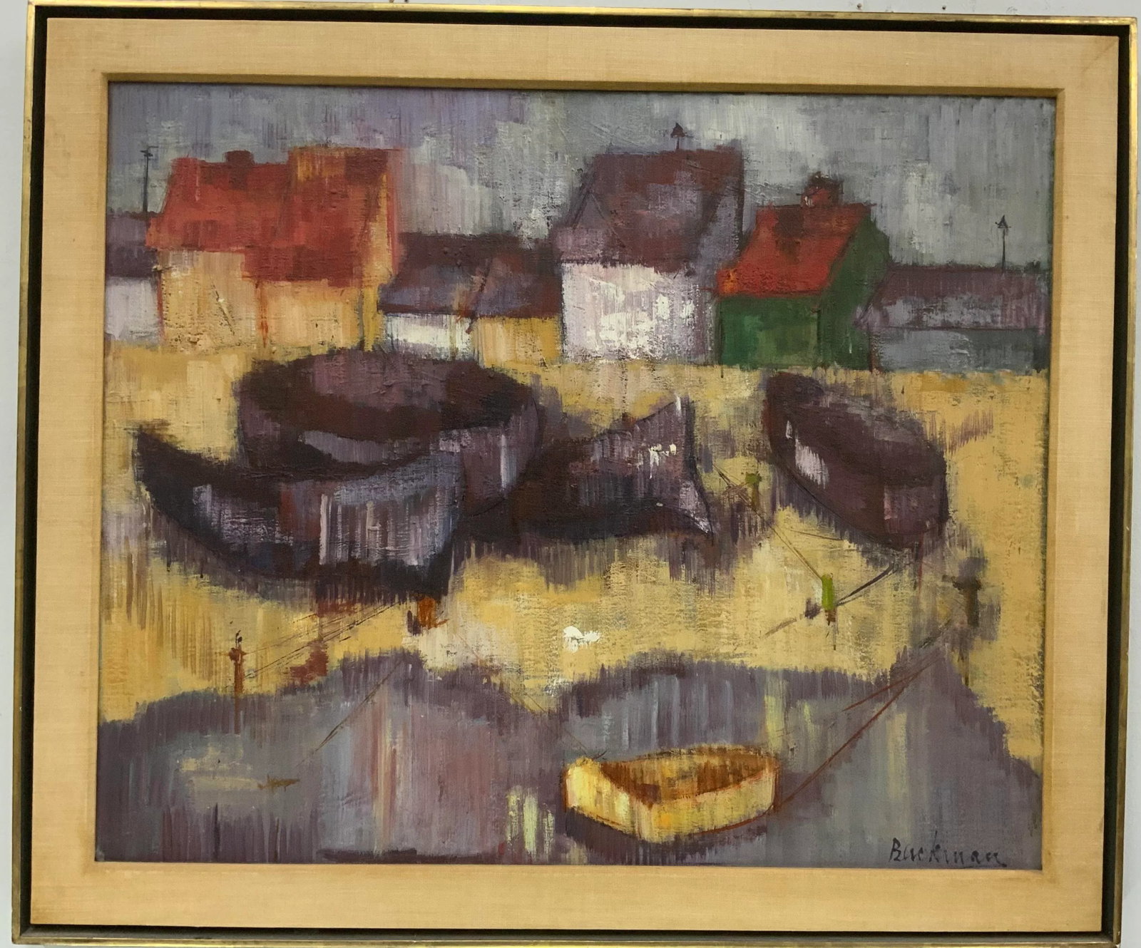 1960s Vintage Oil on Canvas Abstract Landscape - 2
