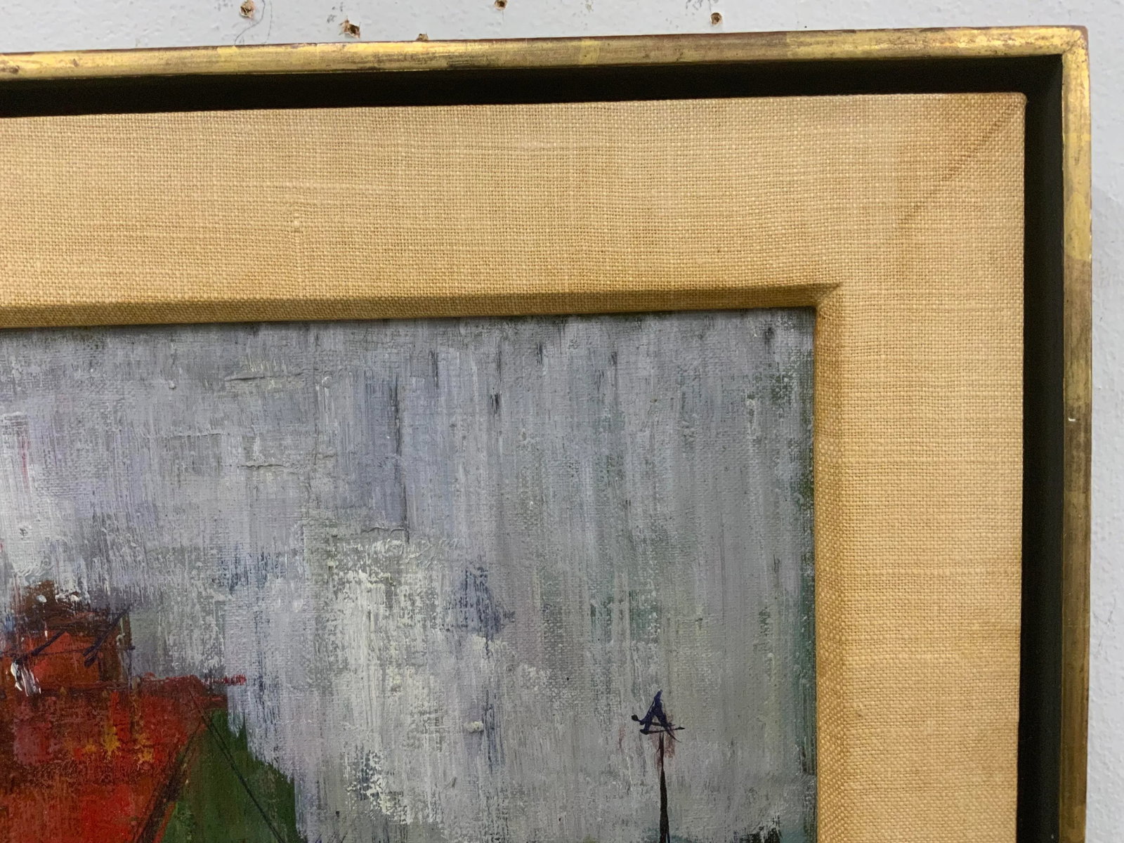 1960s Vintage Oil on Canvas Abstract Landscape - 5