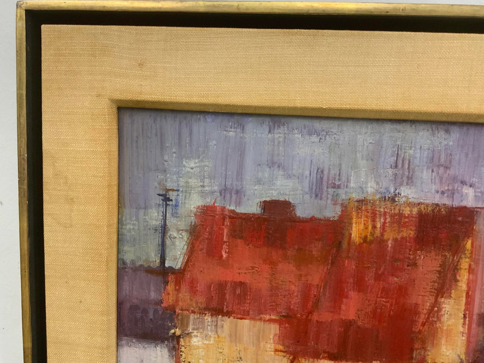 1960s Vintage Oil on Canvas Abstract Landscape - 6
