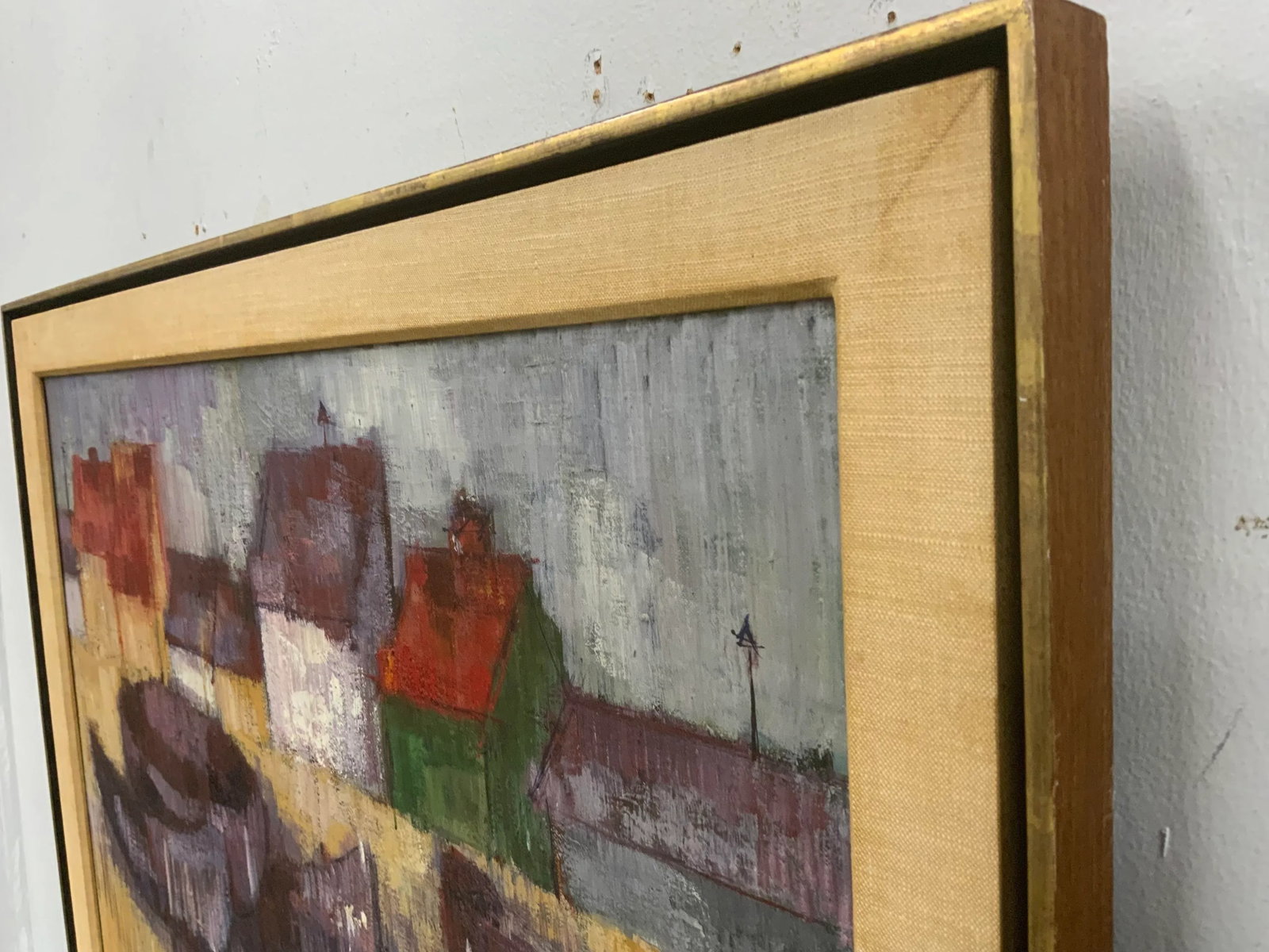 1960s Vintage Oil on Canvas Abstract Landscape - 7