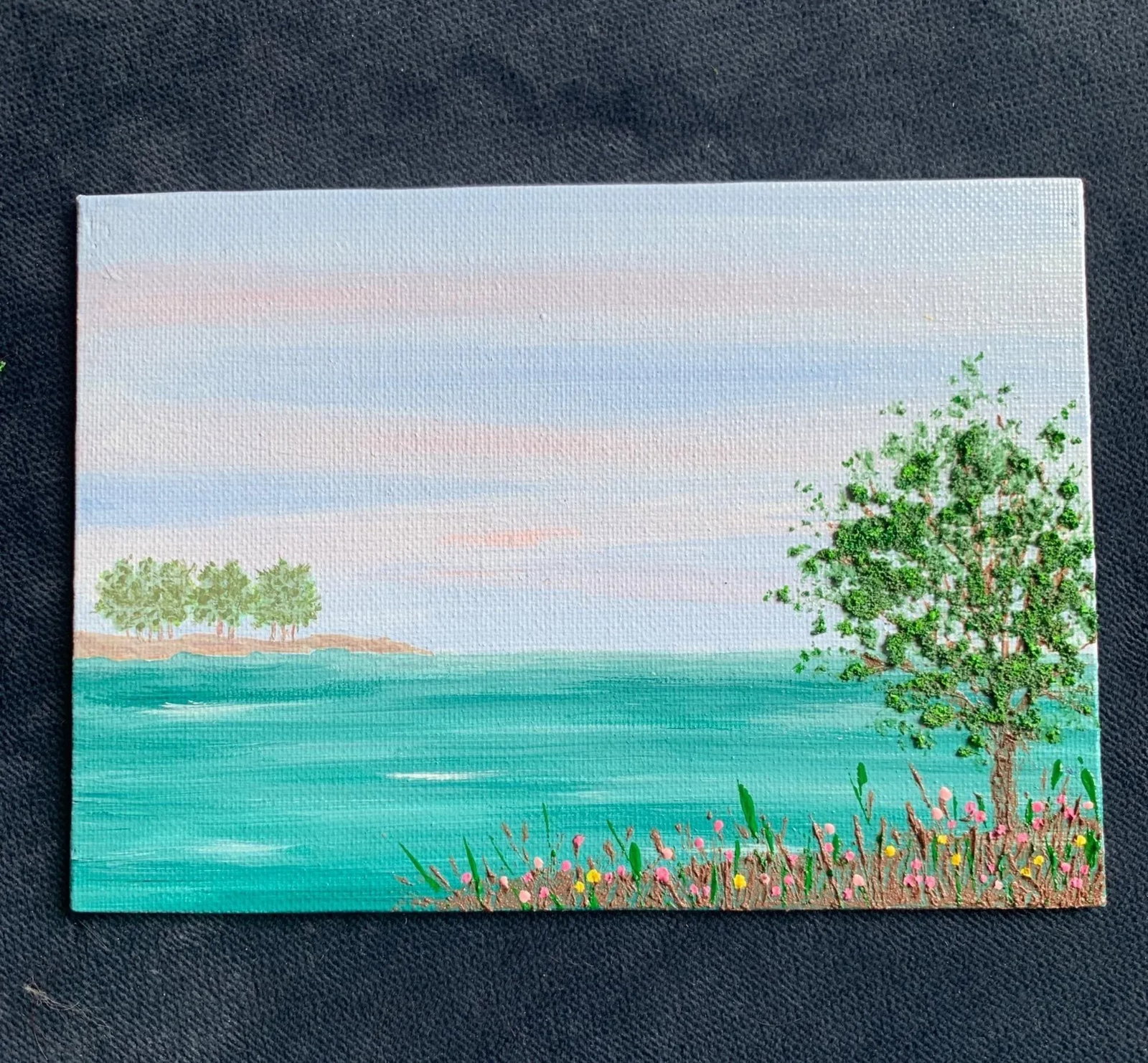 "Peaceful" Contemporary Original Impressionist Style Landscape Acrylic Painting by Deb Bossert - 2