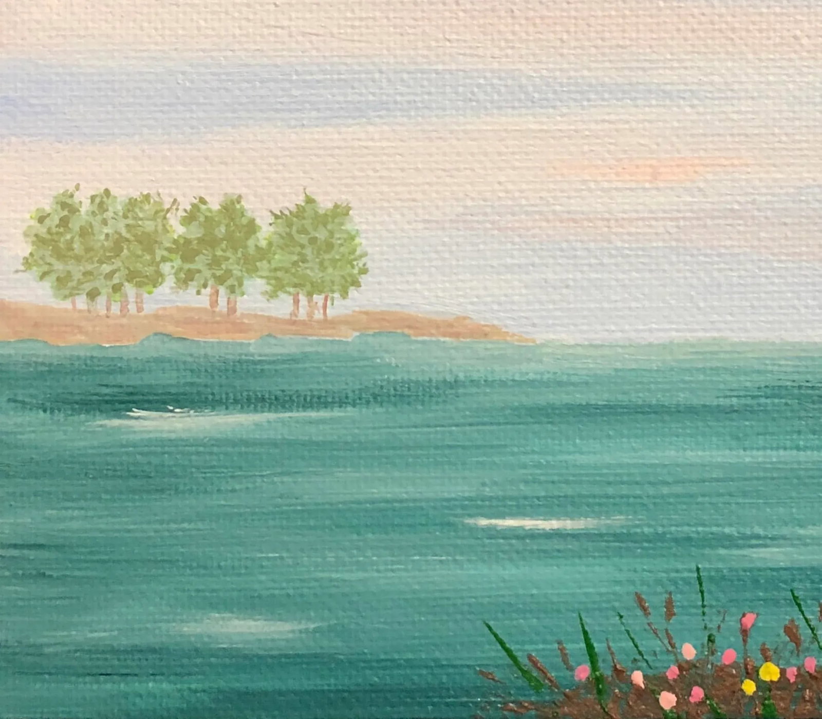 "Peaceful" Contemporary Original Impressionist Style Landscape Acrylic Painting by Deb Bossert - 4