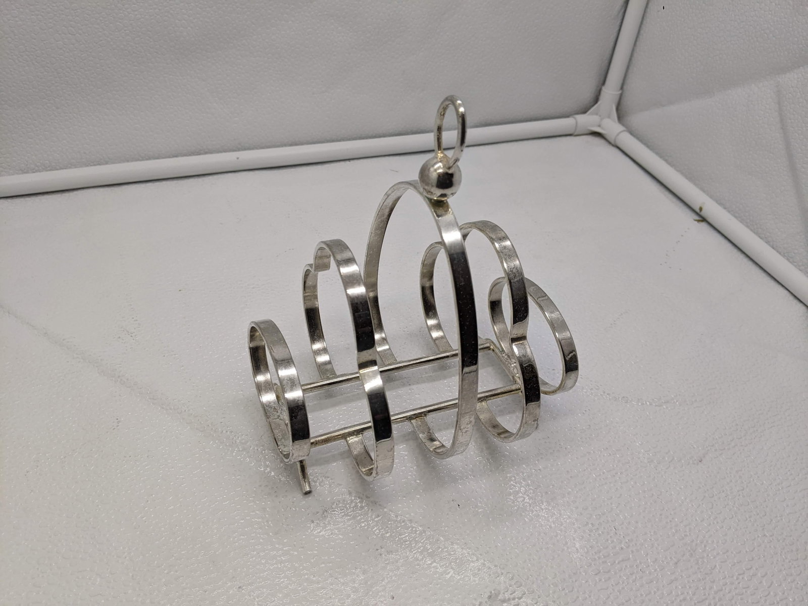Antique SIlverplate Toast Rack or Letter Sorter Holder - 4