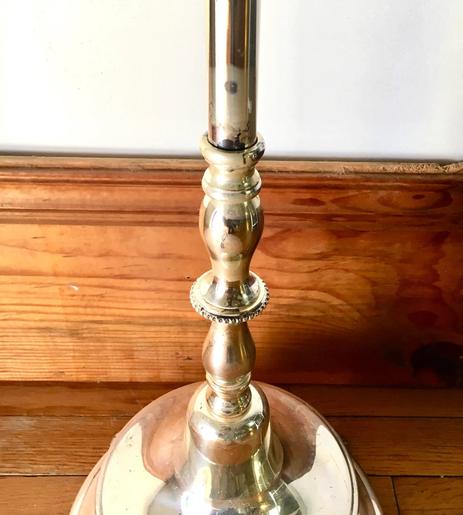 1940s Art Deco Silver + Crystal Fountain Floor Lamp - 12