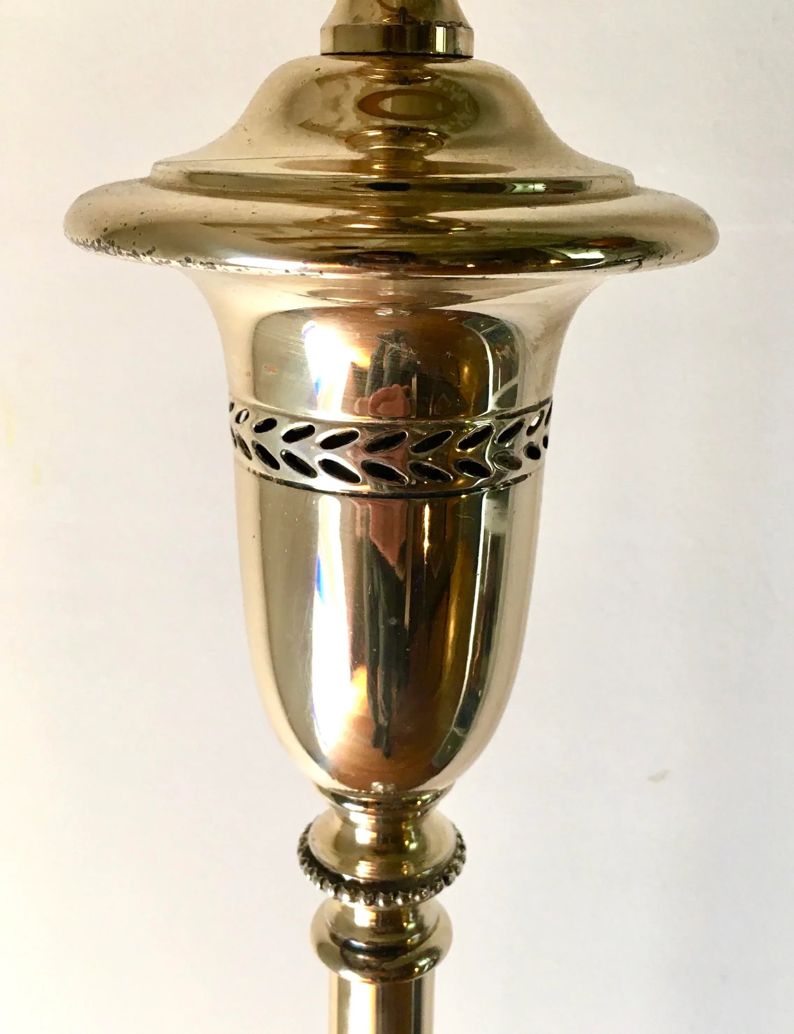 1940s Art Deco Silver + Crystal Fountain Floor Lamp - 9