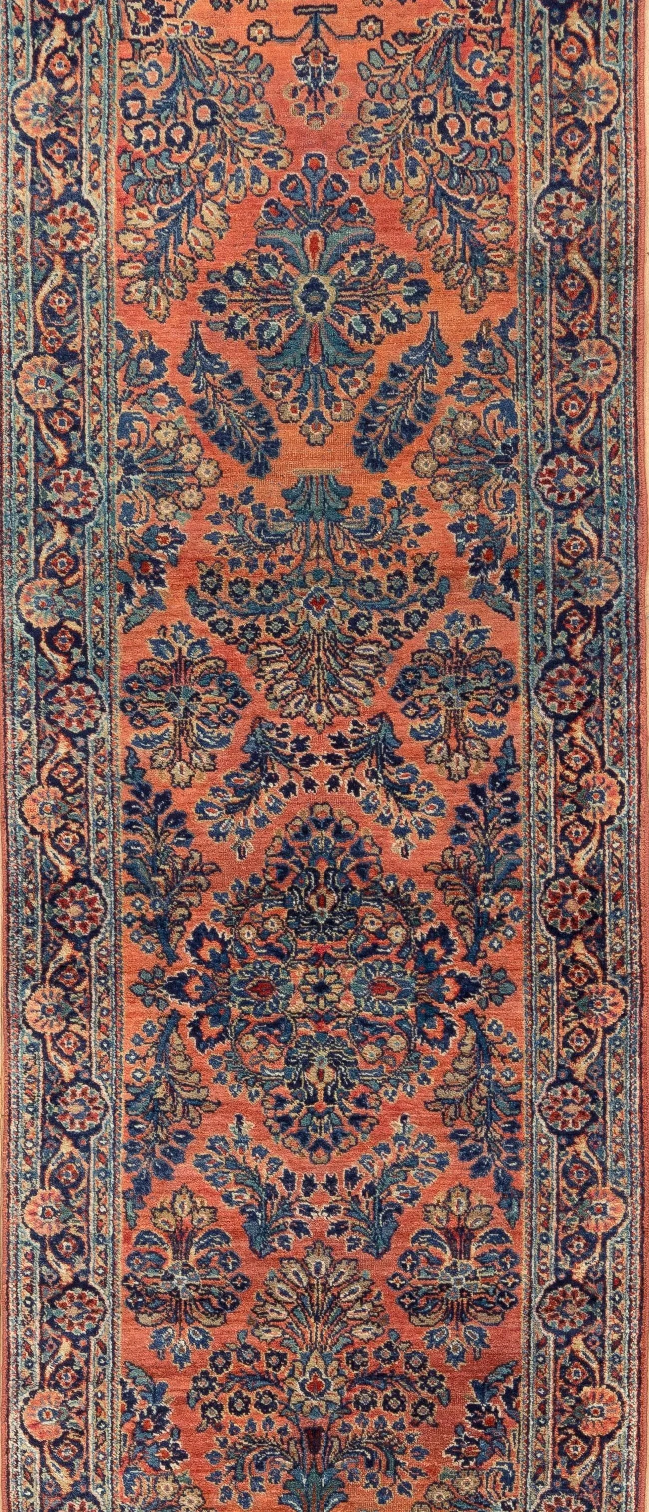 1920s Vintage Narrow Sarouk Runner - 4