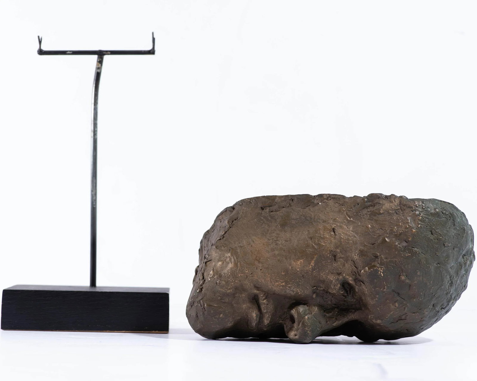 Abstract Bronze Sculpture of a Face - 6