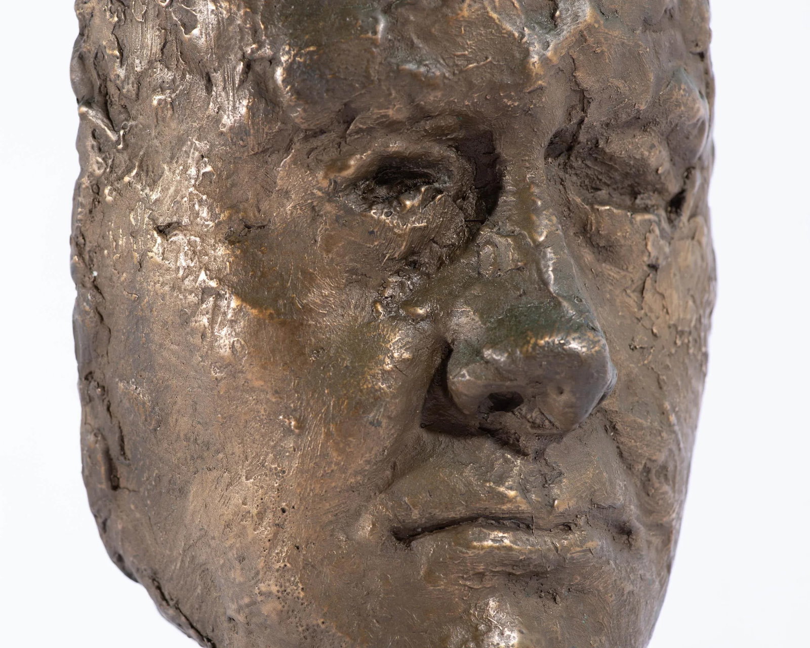 Abstract Bronze Sculpture of a Face - 7