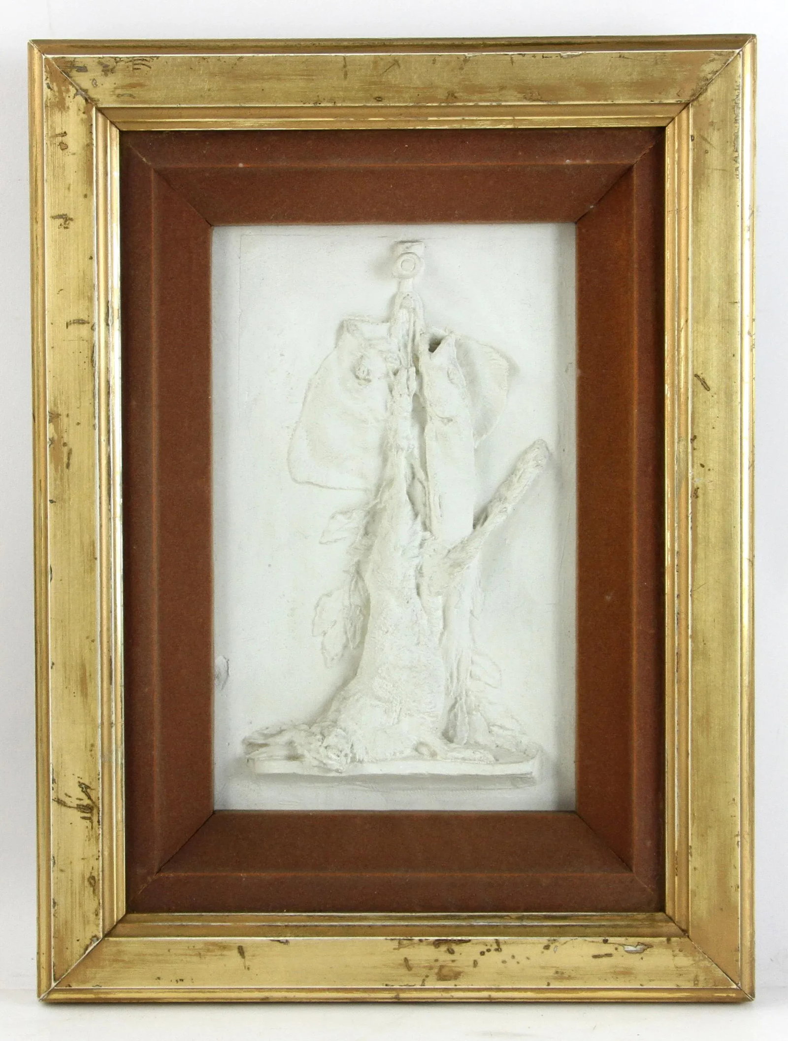 Set of 3 1900 - 1909 Hunting Motif Framed Plaster Reliefs - 3