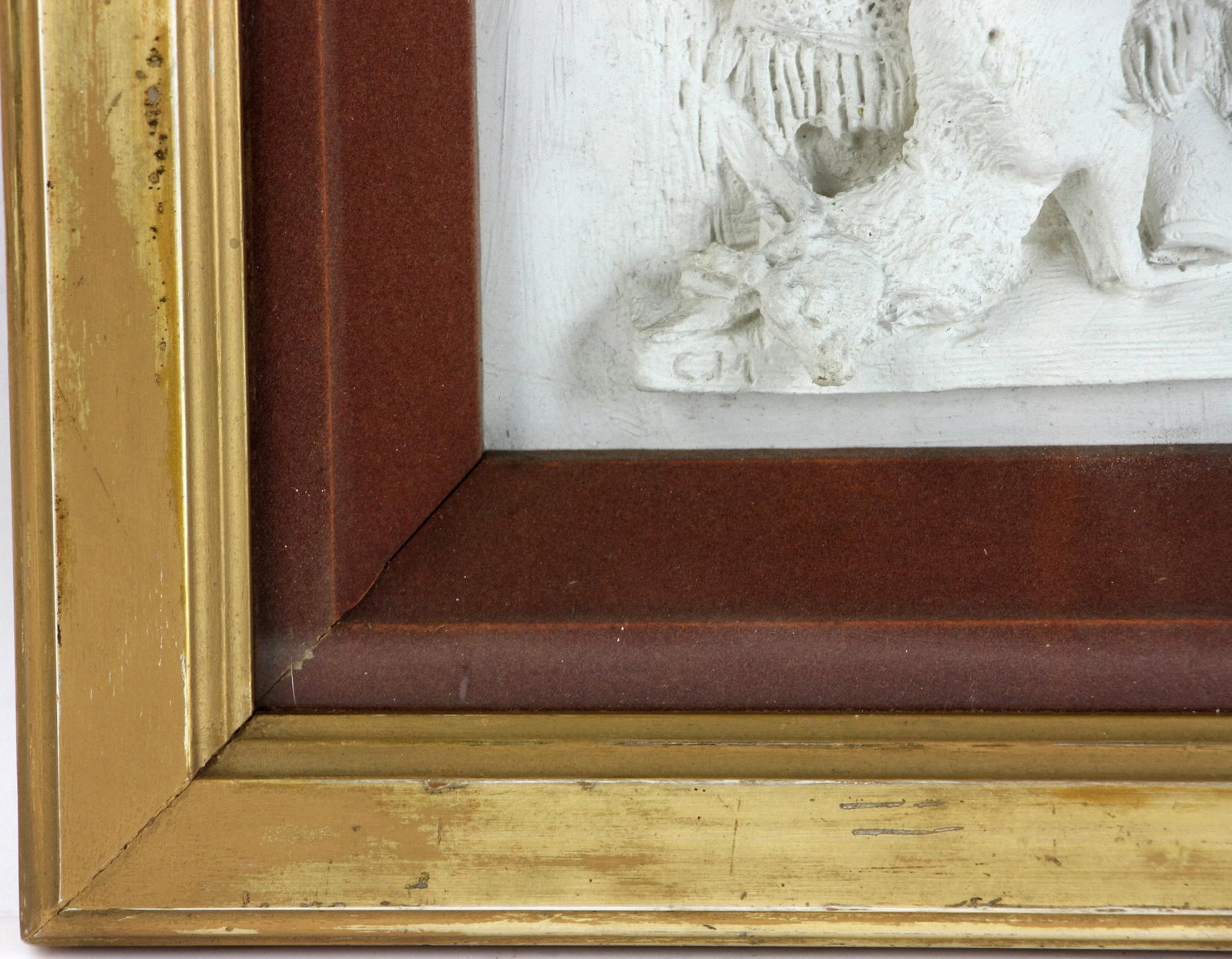 Set of 3 1900 - 1909 Hunting Motif Framed Plaster Reliefs - 5