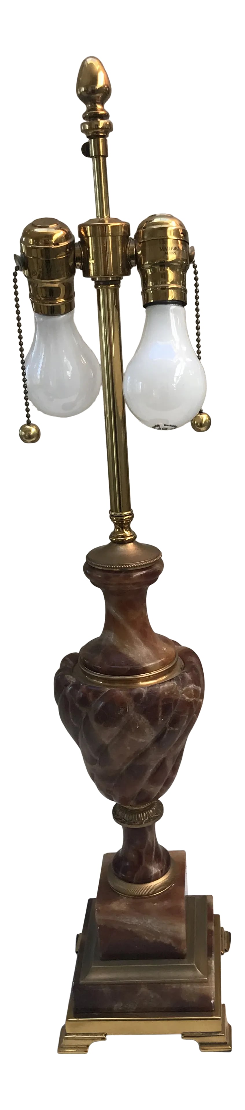 1970s Marbro Neoclassical Table Lamp: Quality Marbro table lamp. This beautiful piece has mix of colors with brass. Condition: Alterations: Original Condition Unaltered Imperfections: Some Imperfections Condition Notes: Minor knicks wear 
