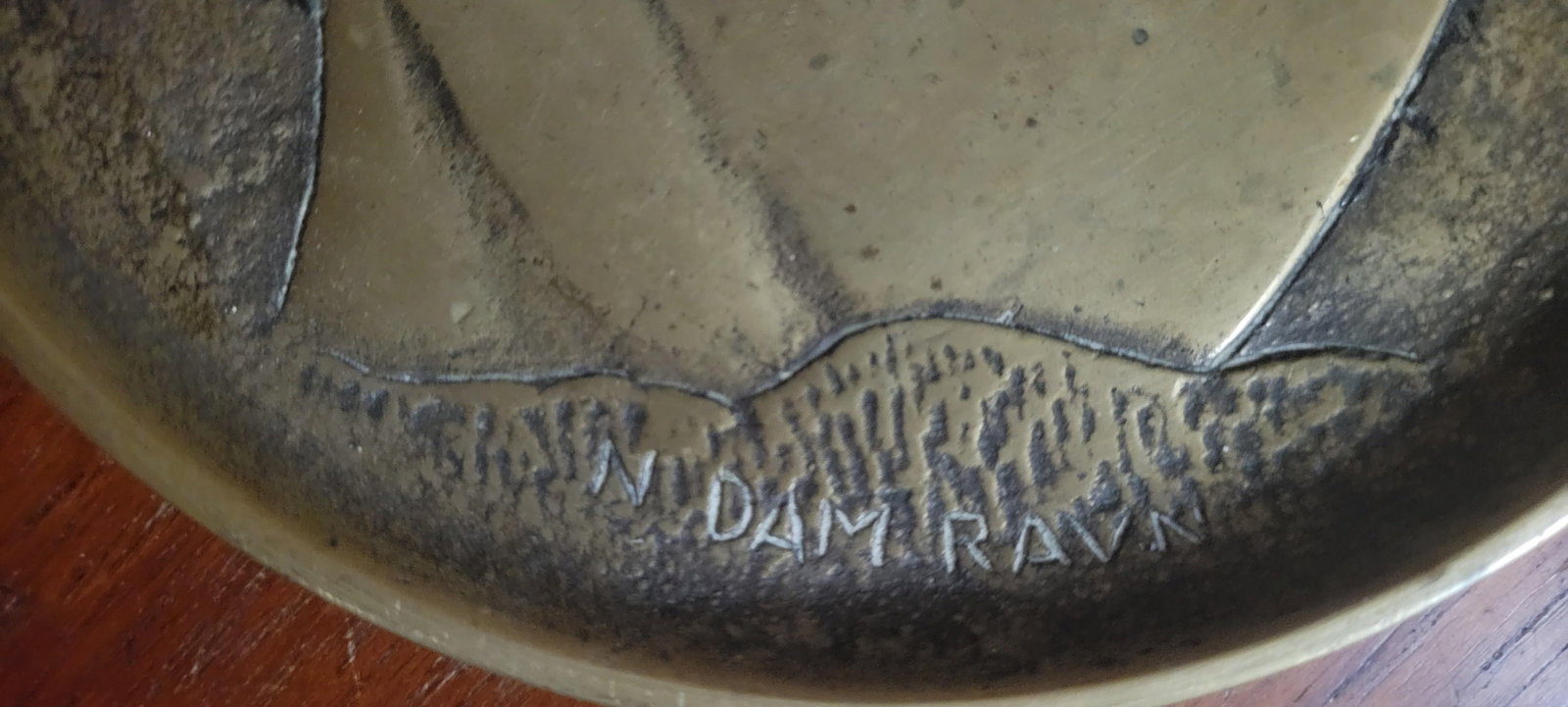 1930s N. Dam Ravn Bronze Nordisk Malm, Norse Mythological Scene Plate - 4