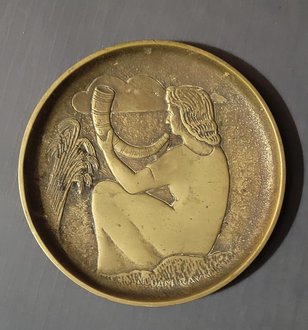 1930s N. Dam Ravn Bronze Nordisk Malm, Norse Mythological Scene Plate - 5