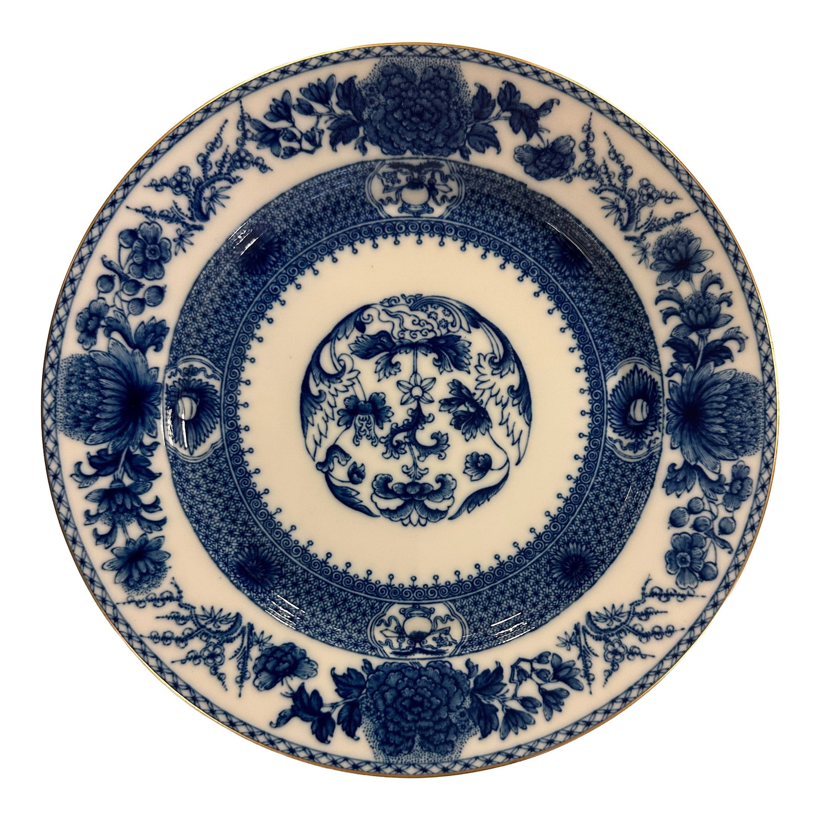 Five 18th Century Mottahedeh Imperial Blue Dessert Plates - Buy Individual Plates @ $75 (1 of 3)