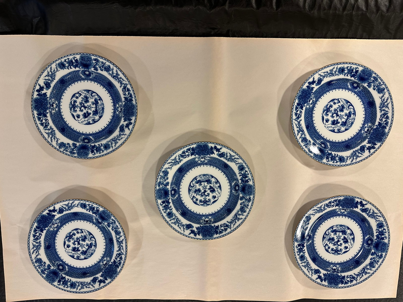 Five 18th Century Mottahedeh Imperial Blue Dessert Plates - Buy Individual Plates @ $75 - 3