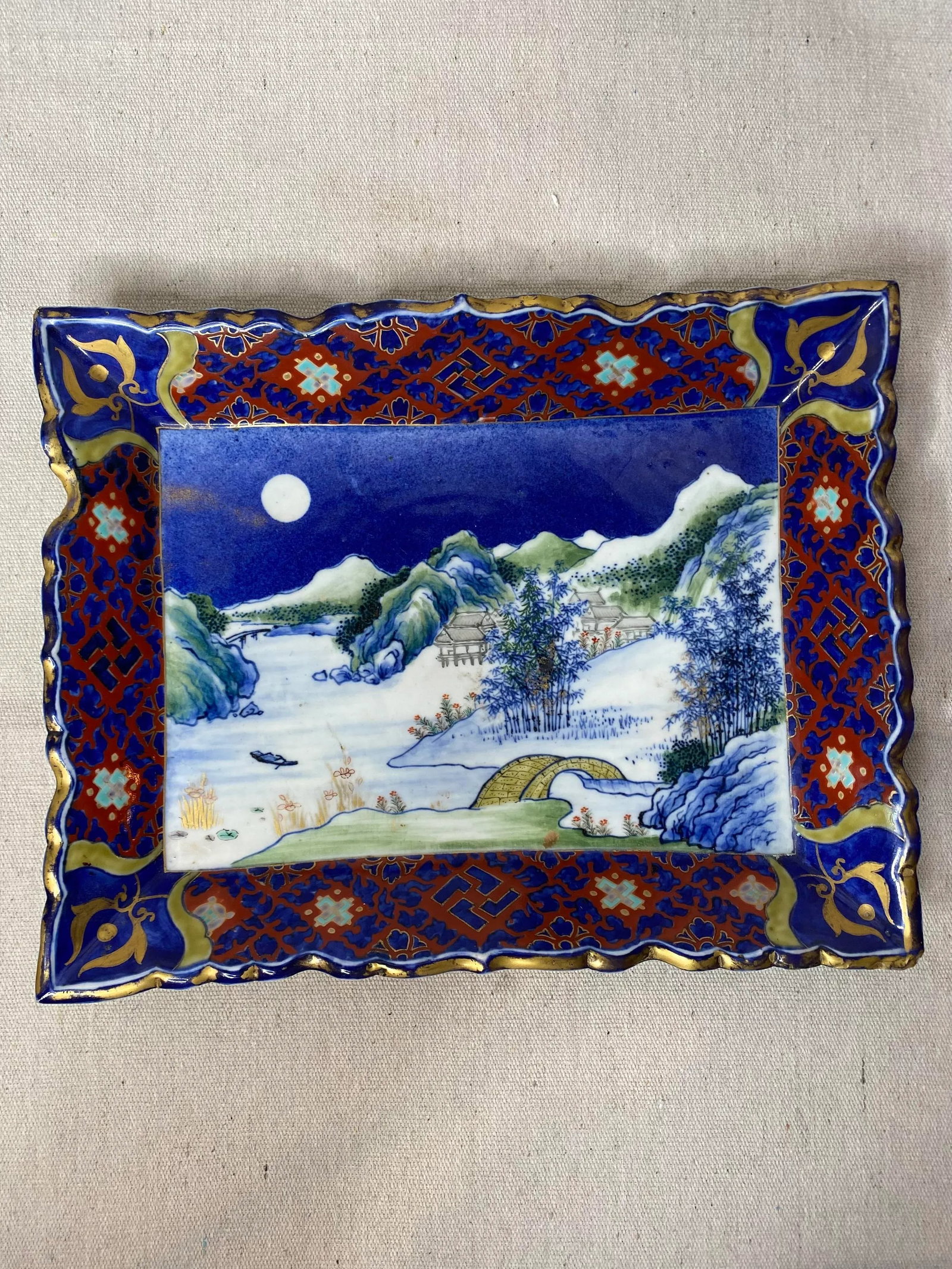 Antique Japanese Imari Ceramic Dish - 13