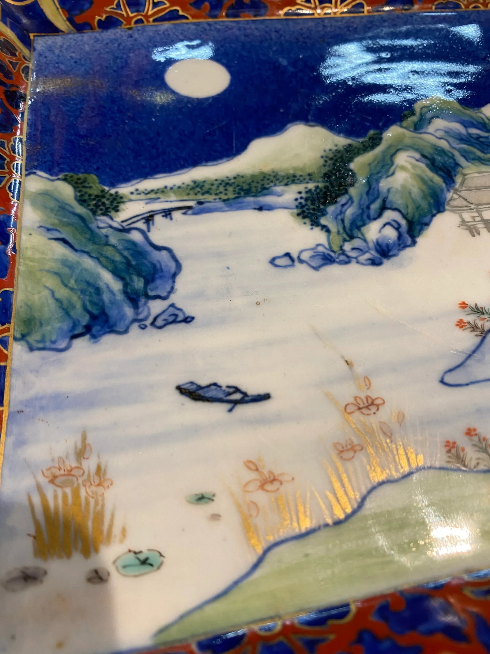 Antique Japanese Imari Ceramic Dish - 4