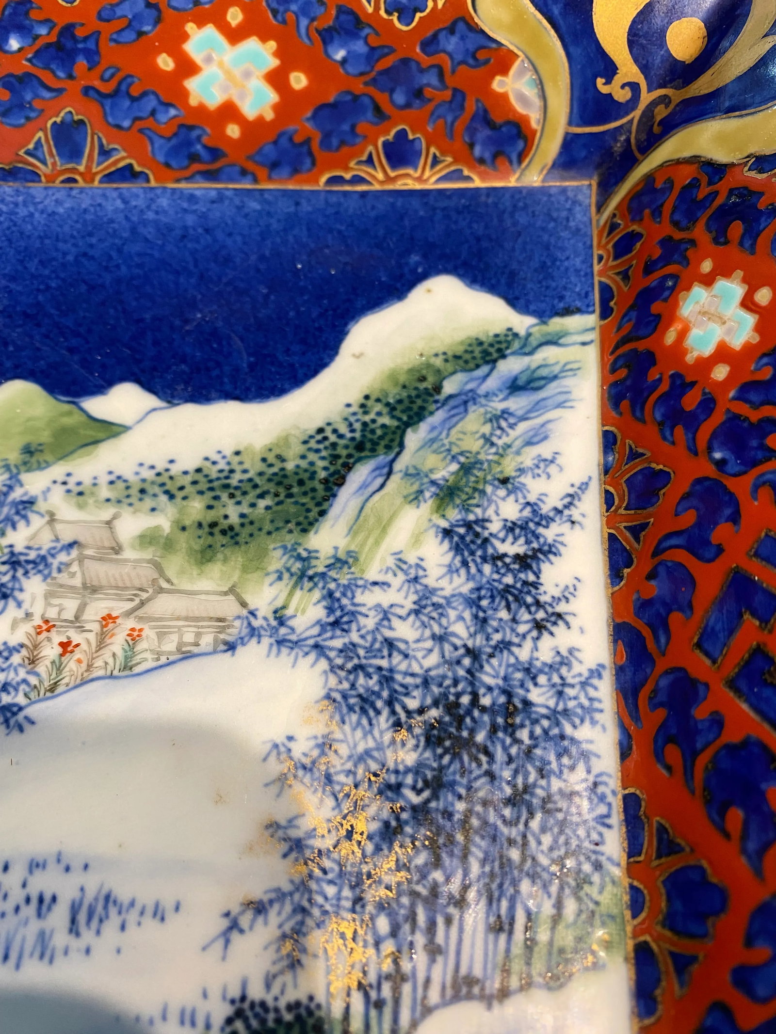 Antique Japanese Imari Ceramic Dish - 9