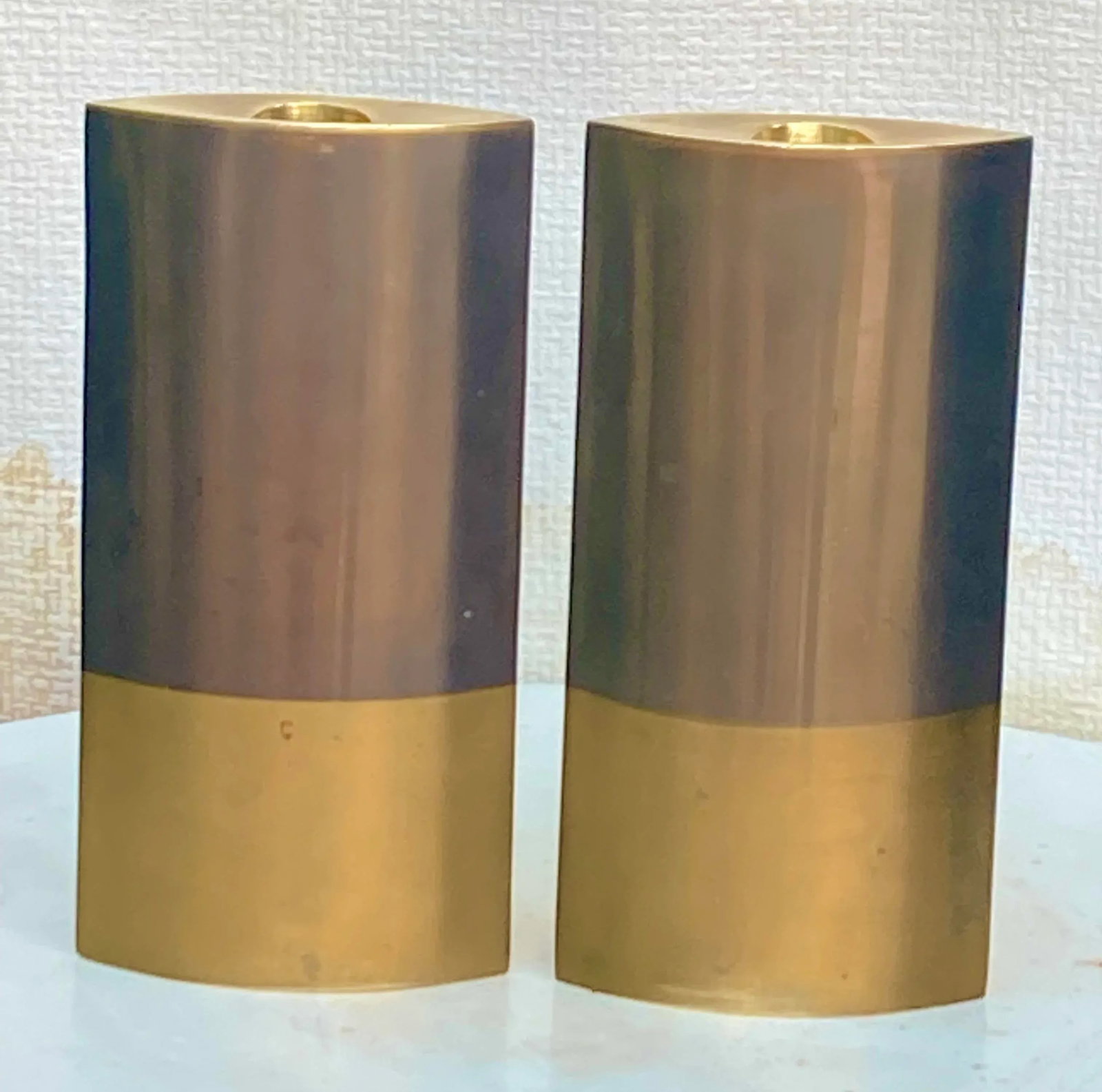 Signed Original Vintage Michael Aram Candlesticks Vases - a Pair - 12