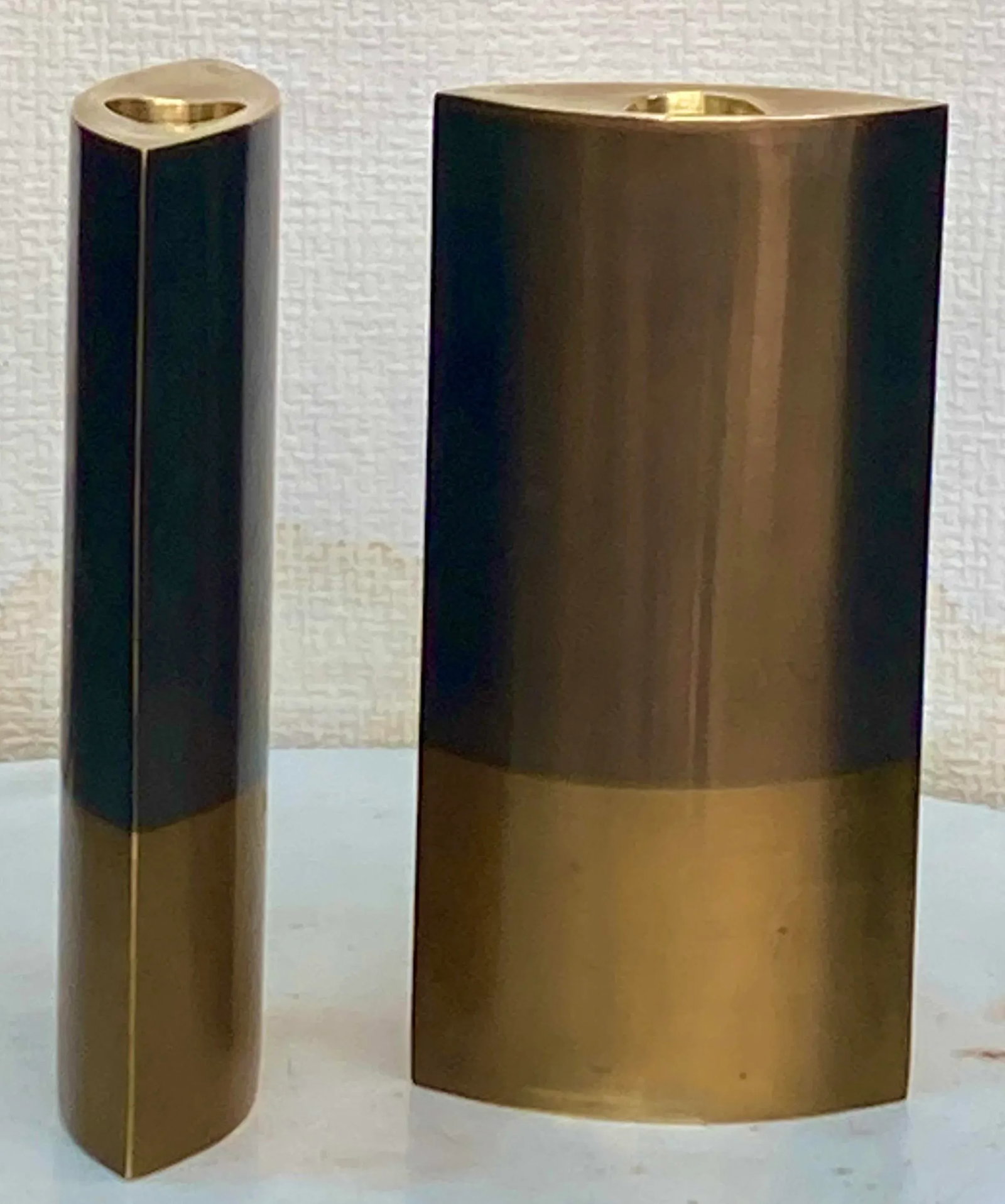 Signed Original Vintage Michael Aram Candlesticks Vases - a Pair - 2