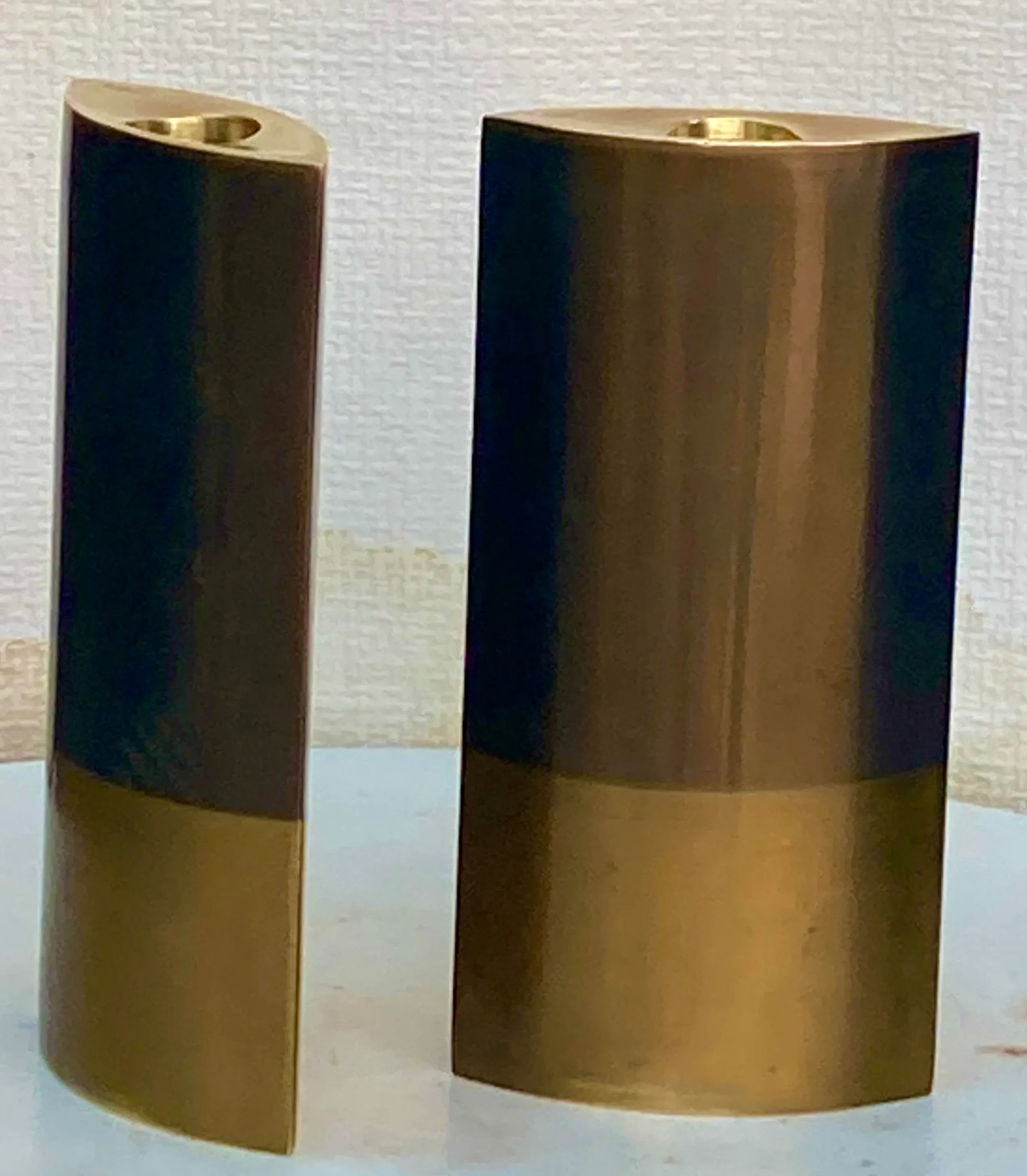 Signed Original Vintage Michael Aram Candlesticks Vases - a Pair - 3