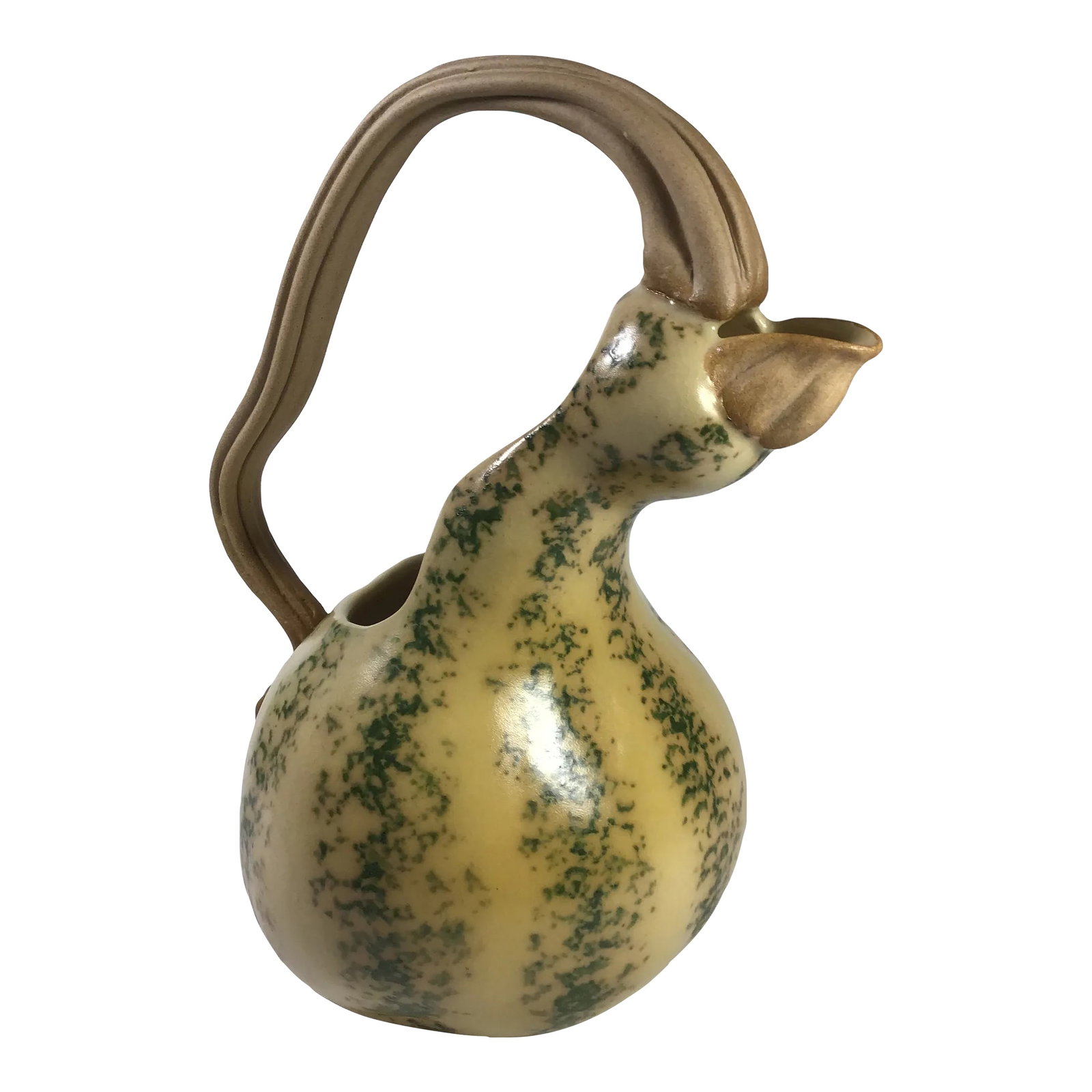 1999 Patricia Garrett Handmade American Pottery Gourd Pitcher (1 of 9)