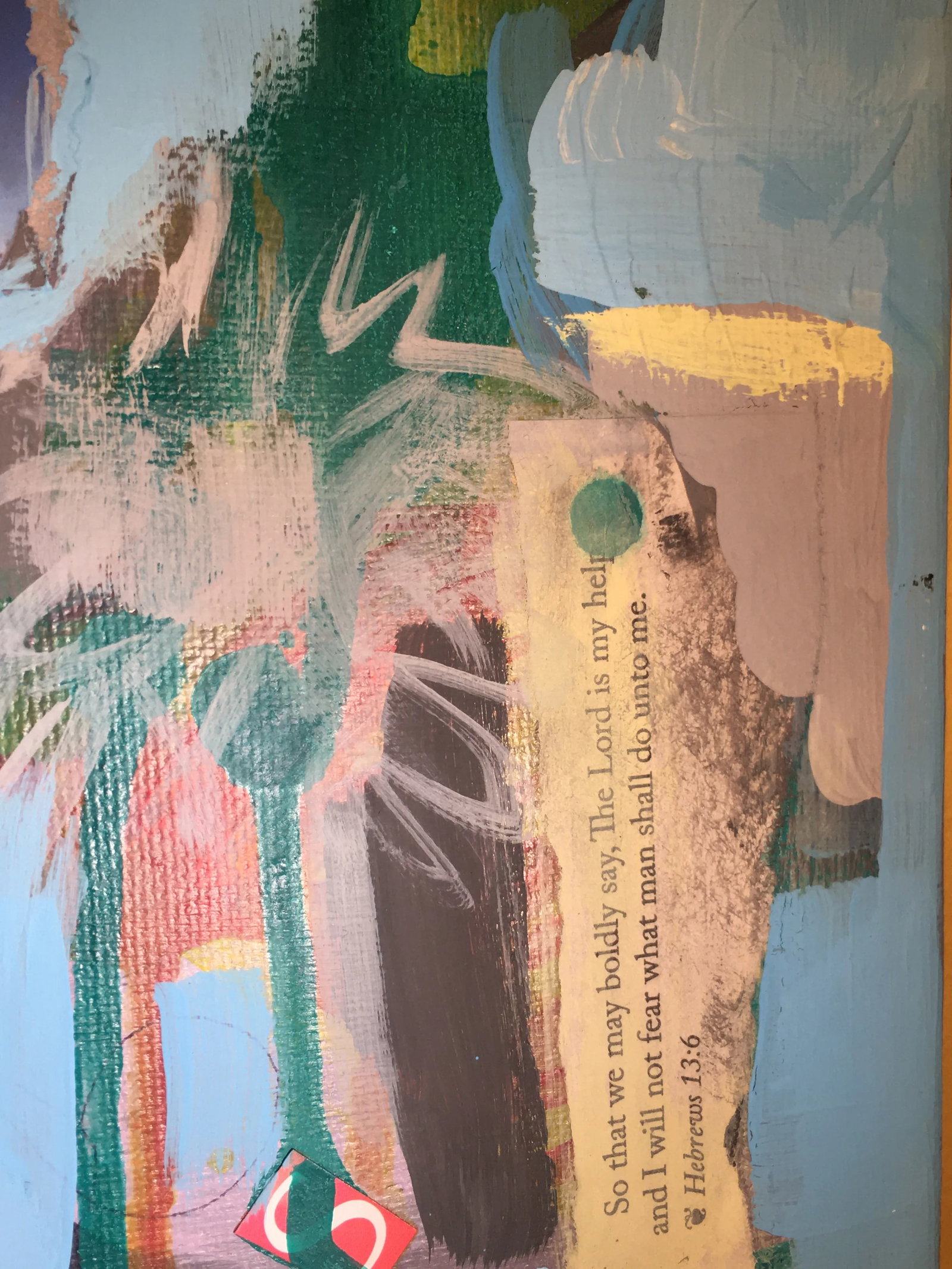 "Travel Poem #1-Tropics" Original Mixed Media Artwork on Canvas by Cassandra L. Auker - 10