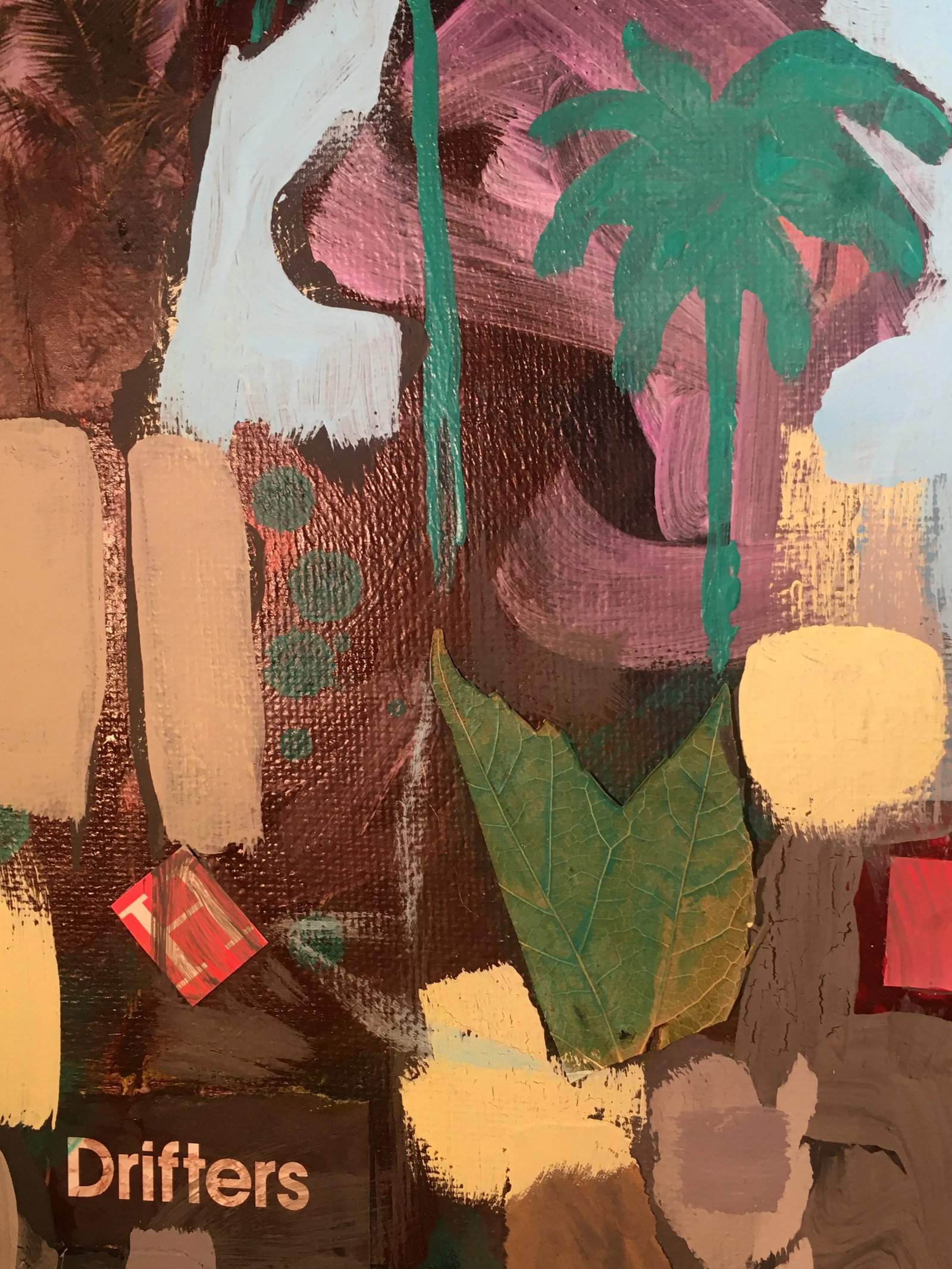 "Travel Poem #1-Tropics" Original Mixed Media Artwork on Canvas by Cassandra L. Auker - 7