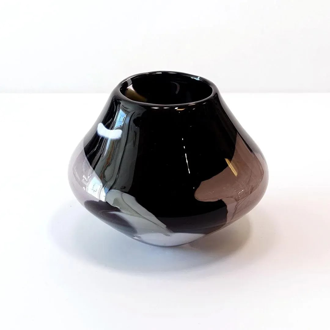 Contemporary Jesse Reece Abstract Expressionist Glass Vase - 5