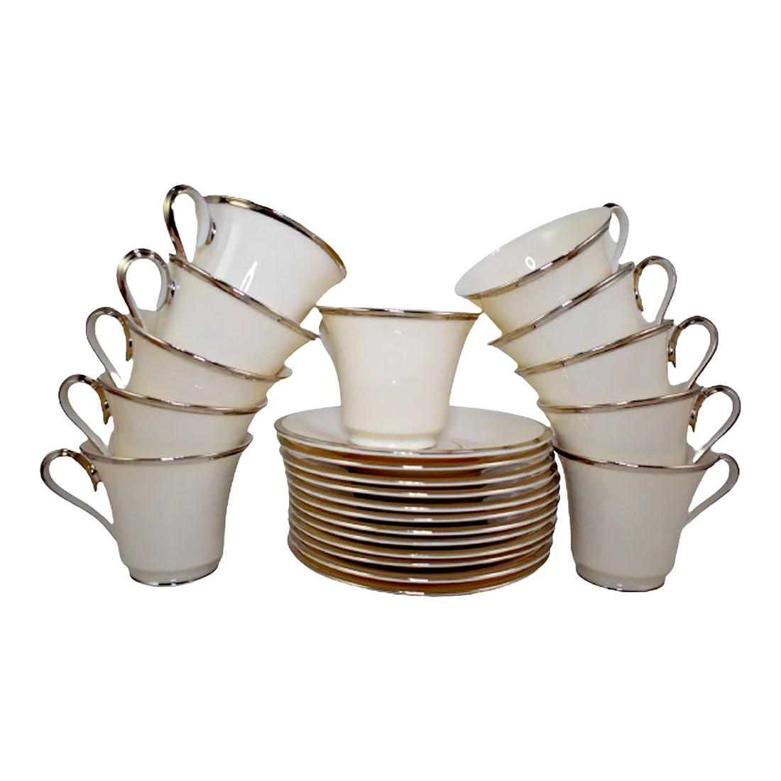 Late 19th Century Lenox Solitaire Cup & Saucer Set - 23 Pieces (1 of 12)