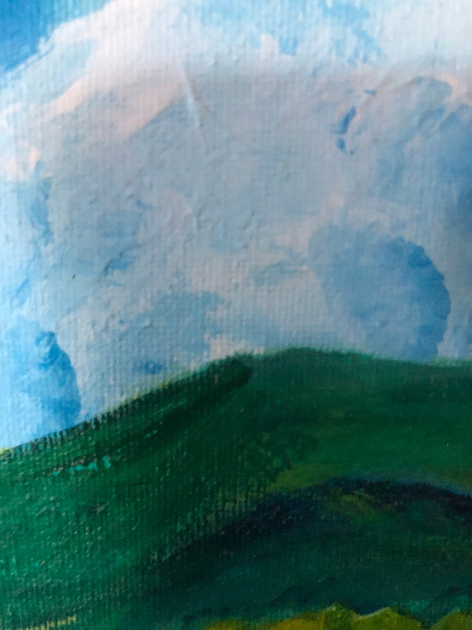 "French Poppy Field" Contemporary Expressionist Landscape Acrylic Painting by Colleen Allison - 3
