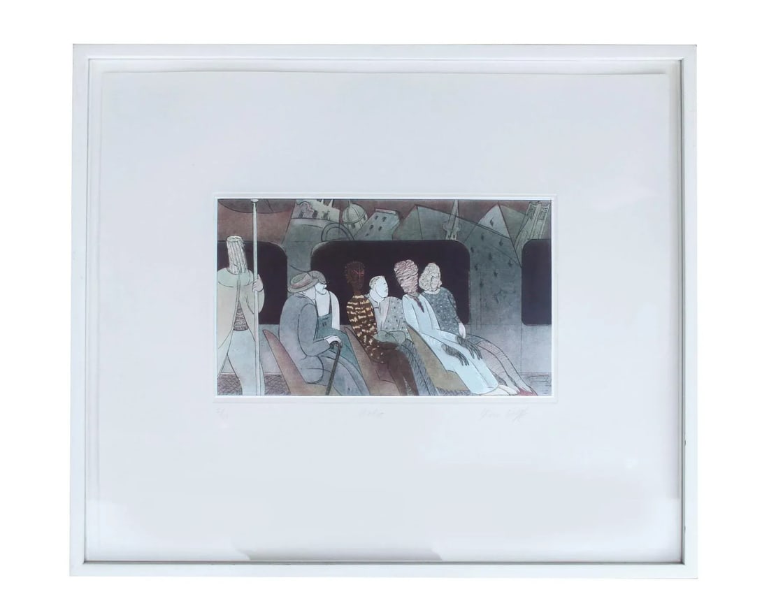 Postmodern Efram Wolff "Metro" Etching 3/25 Artist Signed & Framed - 10