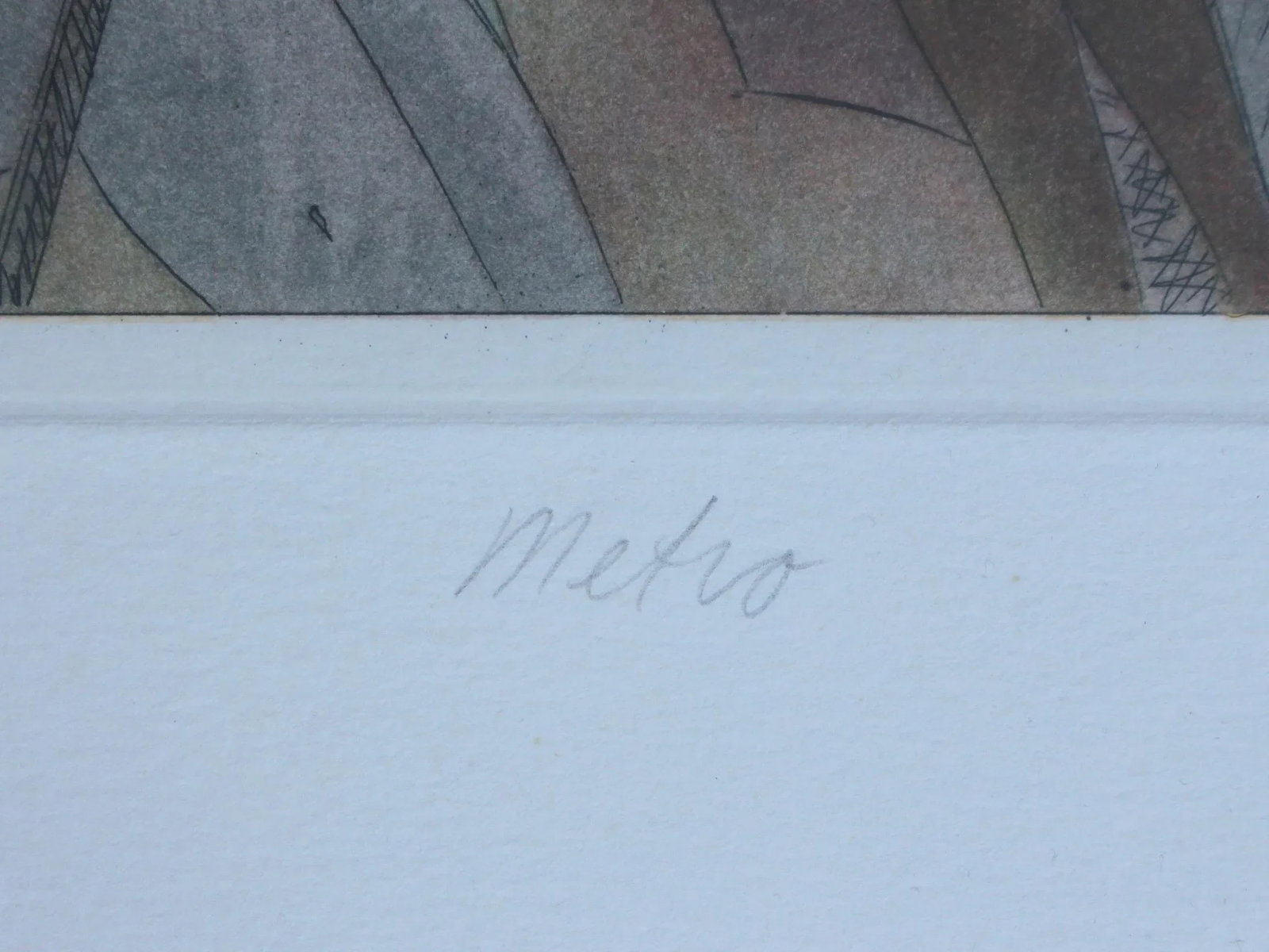 Postmodern Efram Wolff "Metro" Etching 3/25 Artist Signed & Framed - 3