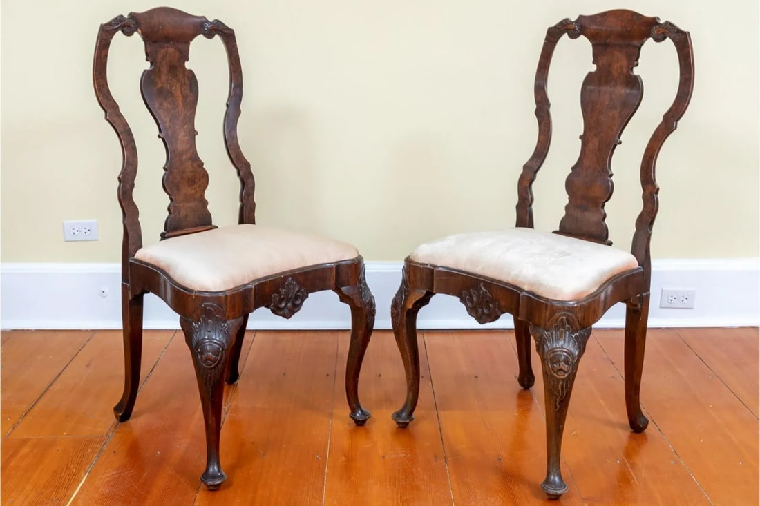 Pair of 18th Century Dutch Rococo Side Chairs - 12