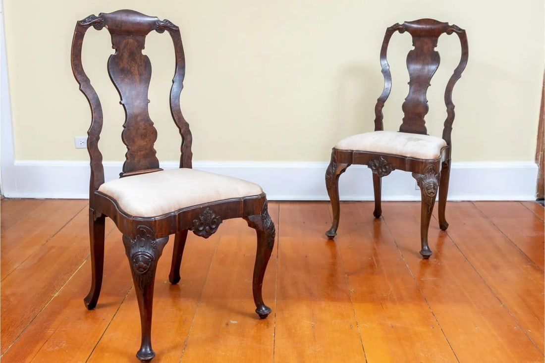 Pair of 18th Century Dutch Rococo Side Chairs - 2