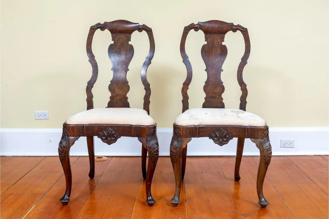 Pair of 18th Century Dutch Rococo Side Chairs - 4