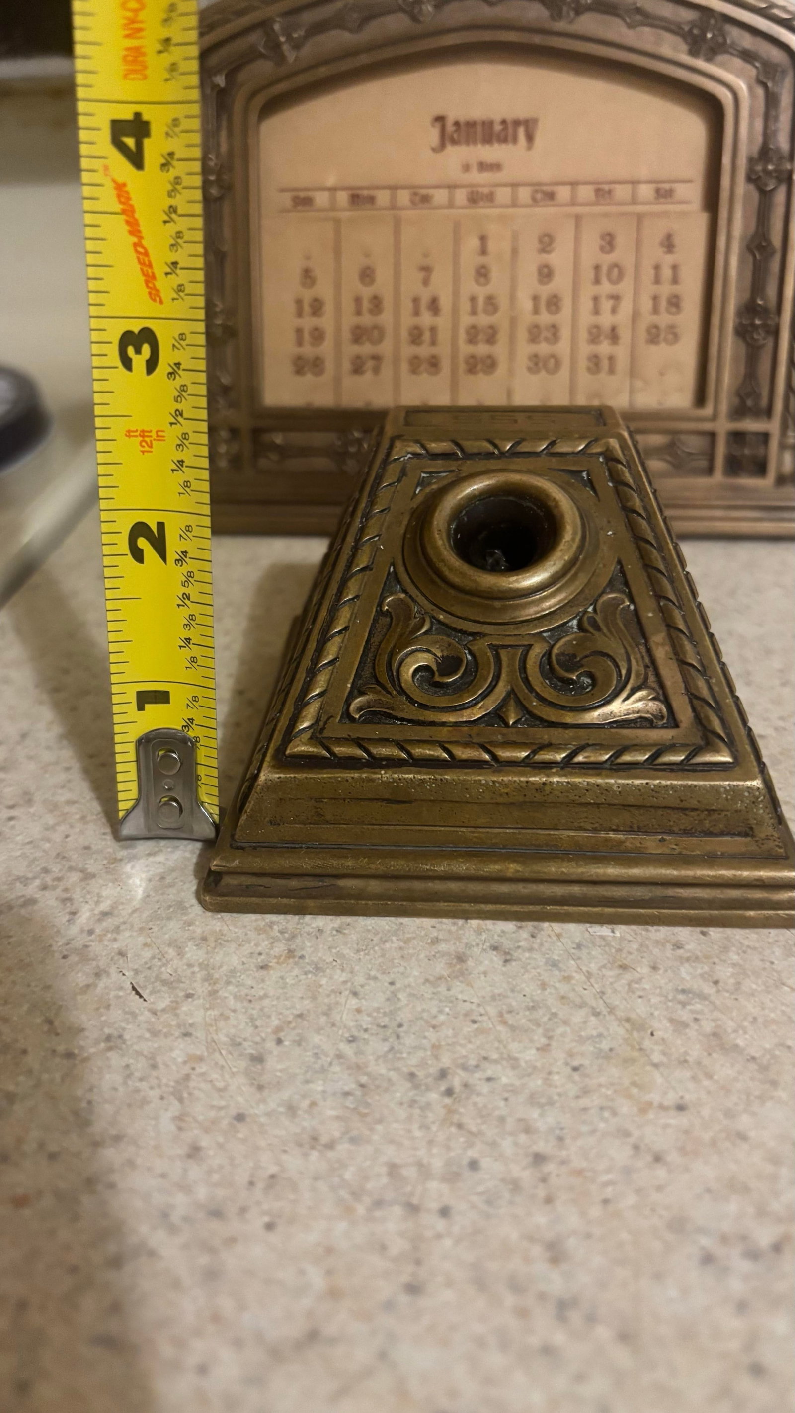 Antique Tiffany & Co. Venetian Bronze Desk Set With Original Calendar Cards - 3 Pieces - 4