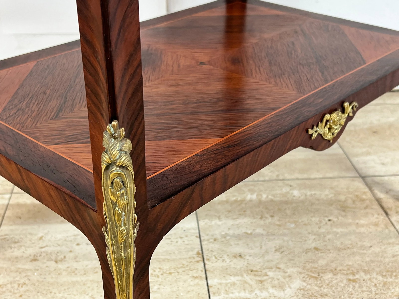 19th Century Louis XV Style Fruitwood Vitrine Table - 11