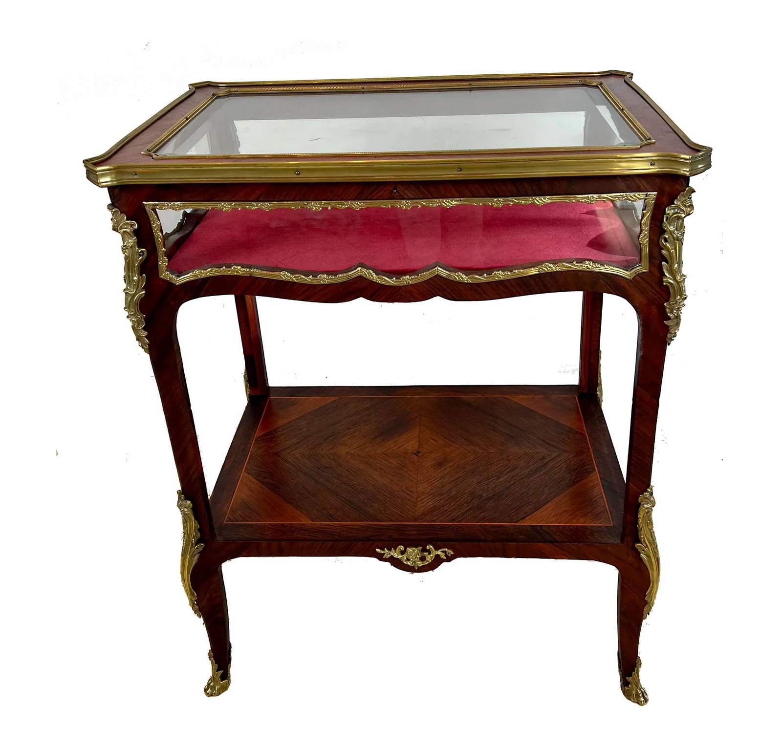 19th Century Louis XV Style Fruitwood Vitrine Table - 13