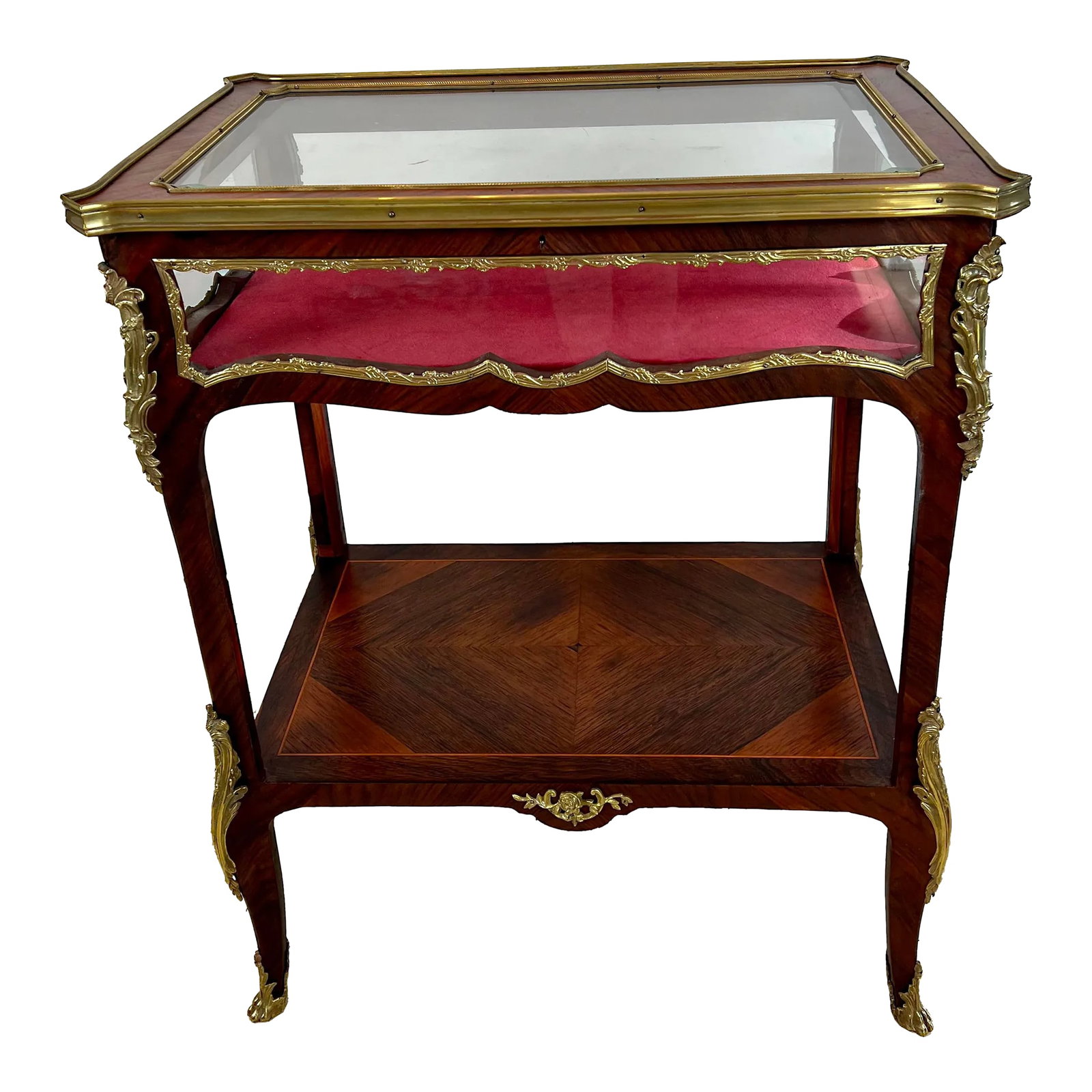 19th Century Louis XV Style Fruitwood Vitrine Table (1 of 13)