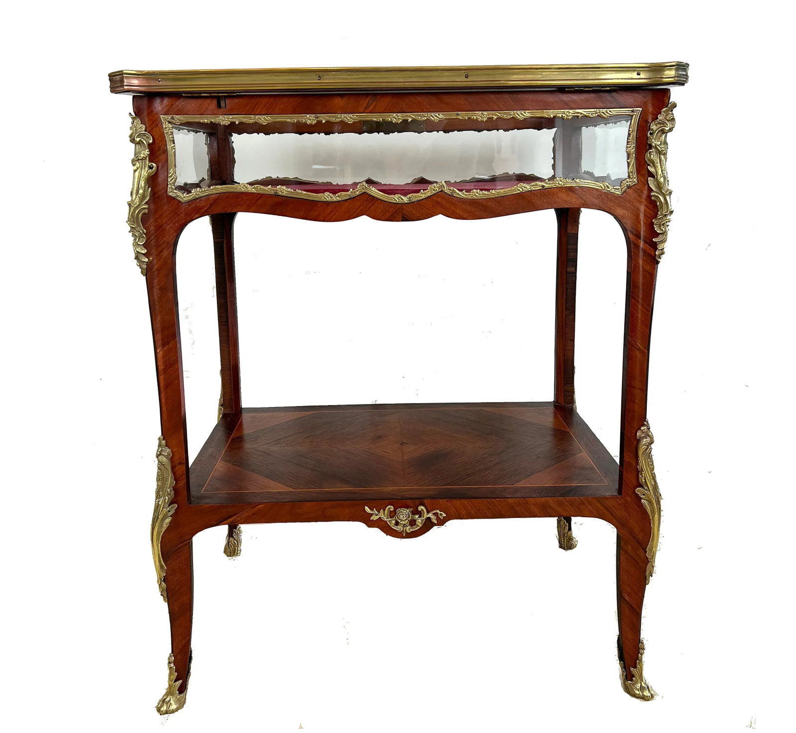 19th Century Louis XV Style Fruitwood Vitrine Table - 2