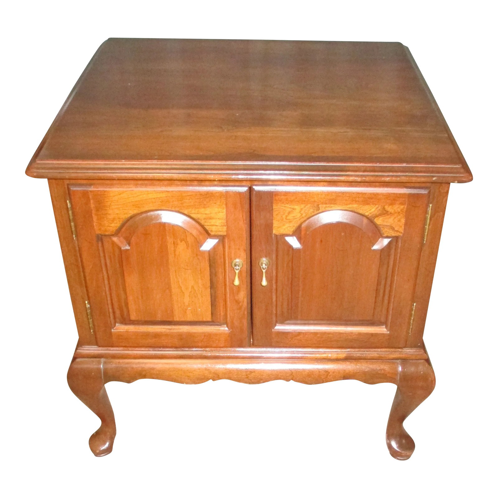 1980s Ethan Allen Georgian Court Square Cherry Cabinet (1 of 13)