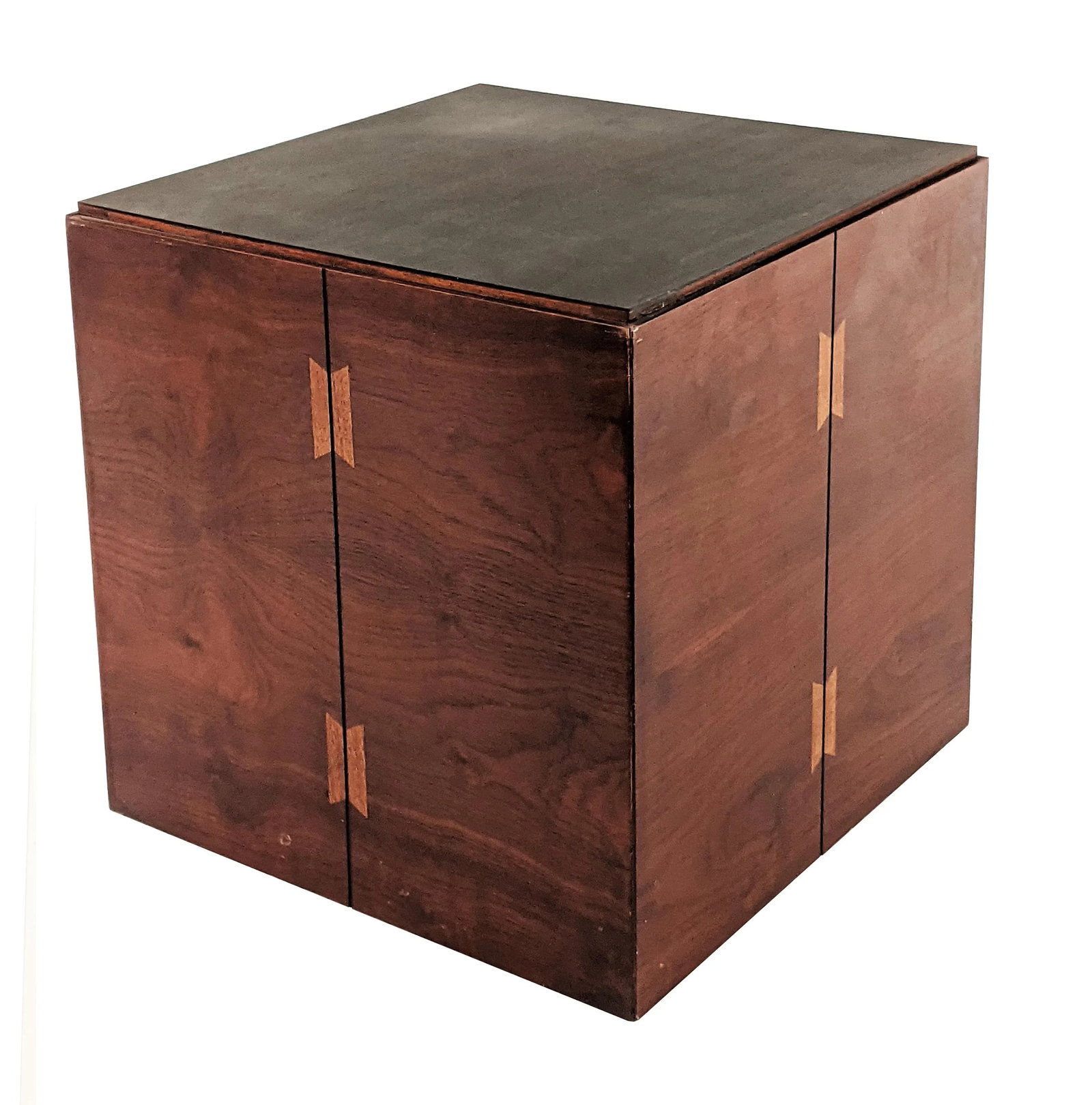 Vintage Set of 4 Modern Walnut Cubes Side Tables by Lane Furniture - 5