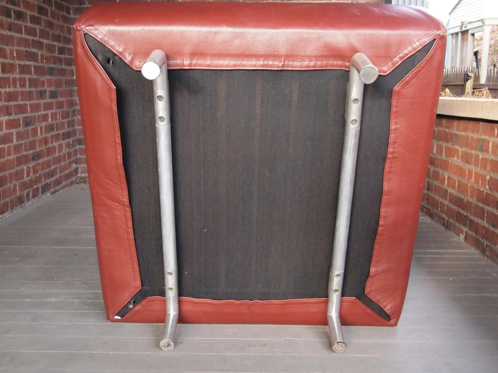 1990s Cassina Piero Lissoni Met Ottoman in Red-Brown Leather #2 - 10