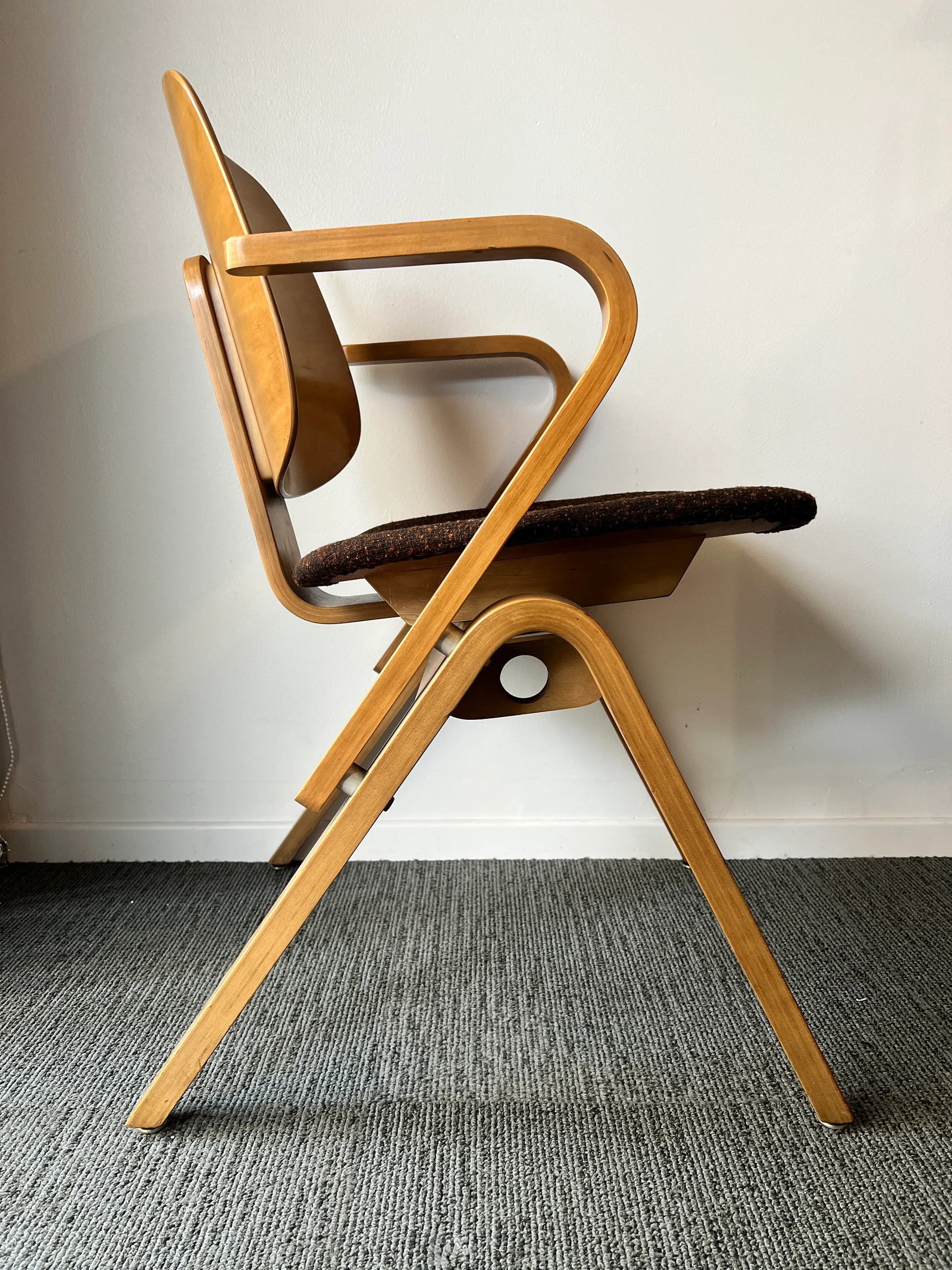 1950s Bent Plywood Chair by Joe Atkinson for Thonet - 12