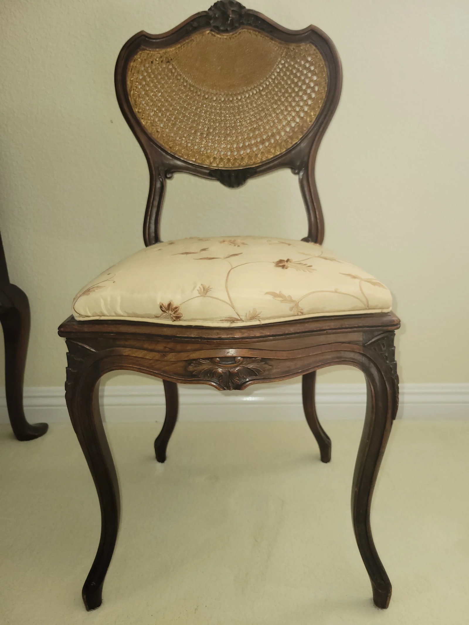 Antique Set of 2 French Accent Petite Chairs - 3