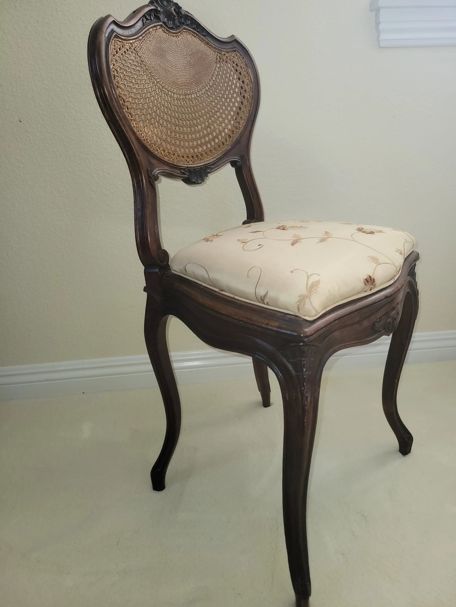 Antique Set of 2 French Accent Petite Chairs - 5